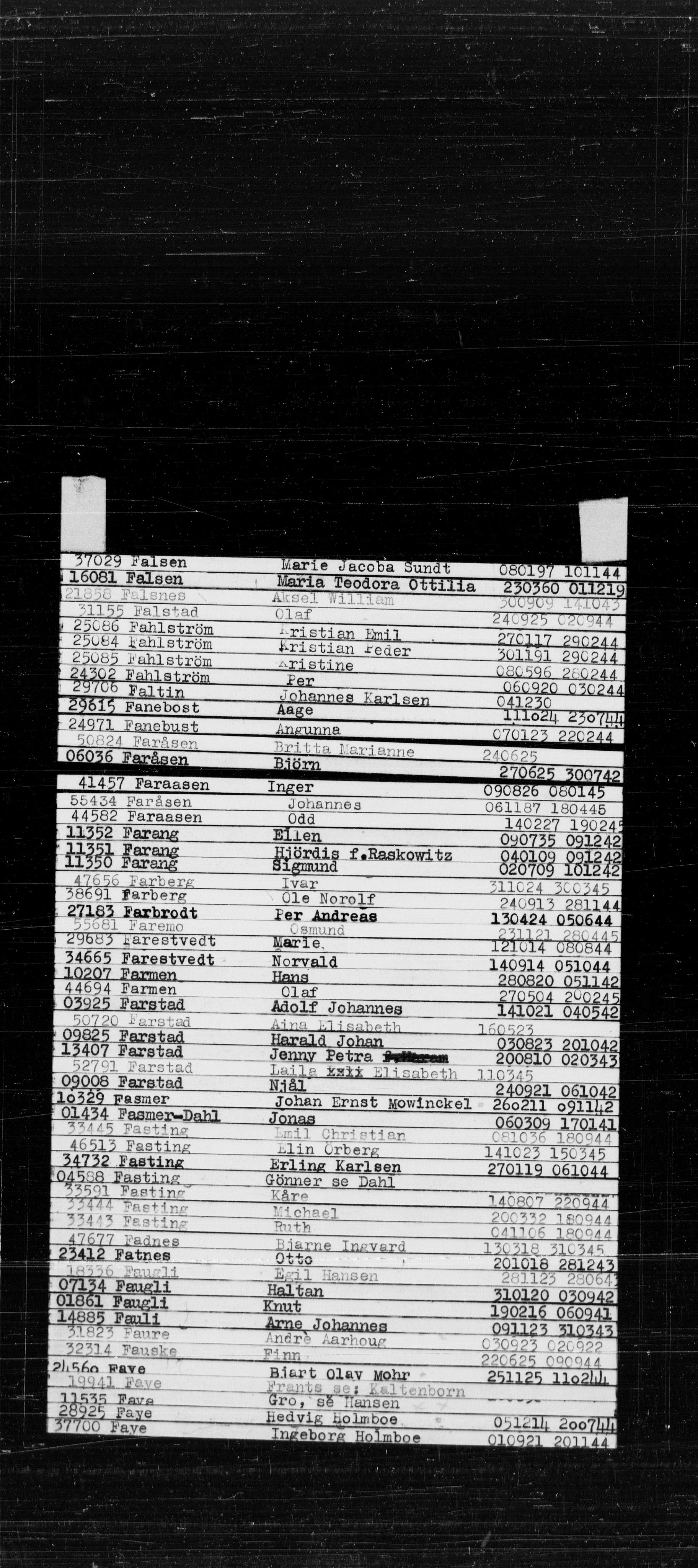Den Kgl. Norske Legasjons Flyktningskontor, RA/S-6753/V/Va/L0022: Kjesäterkartoteket.  Alfabetisk register, A-Å., 1940-1945, s. 188