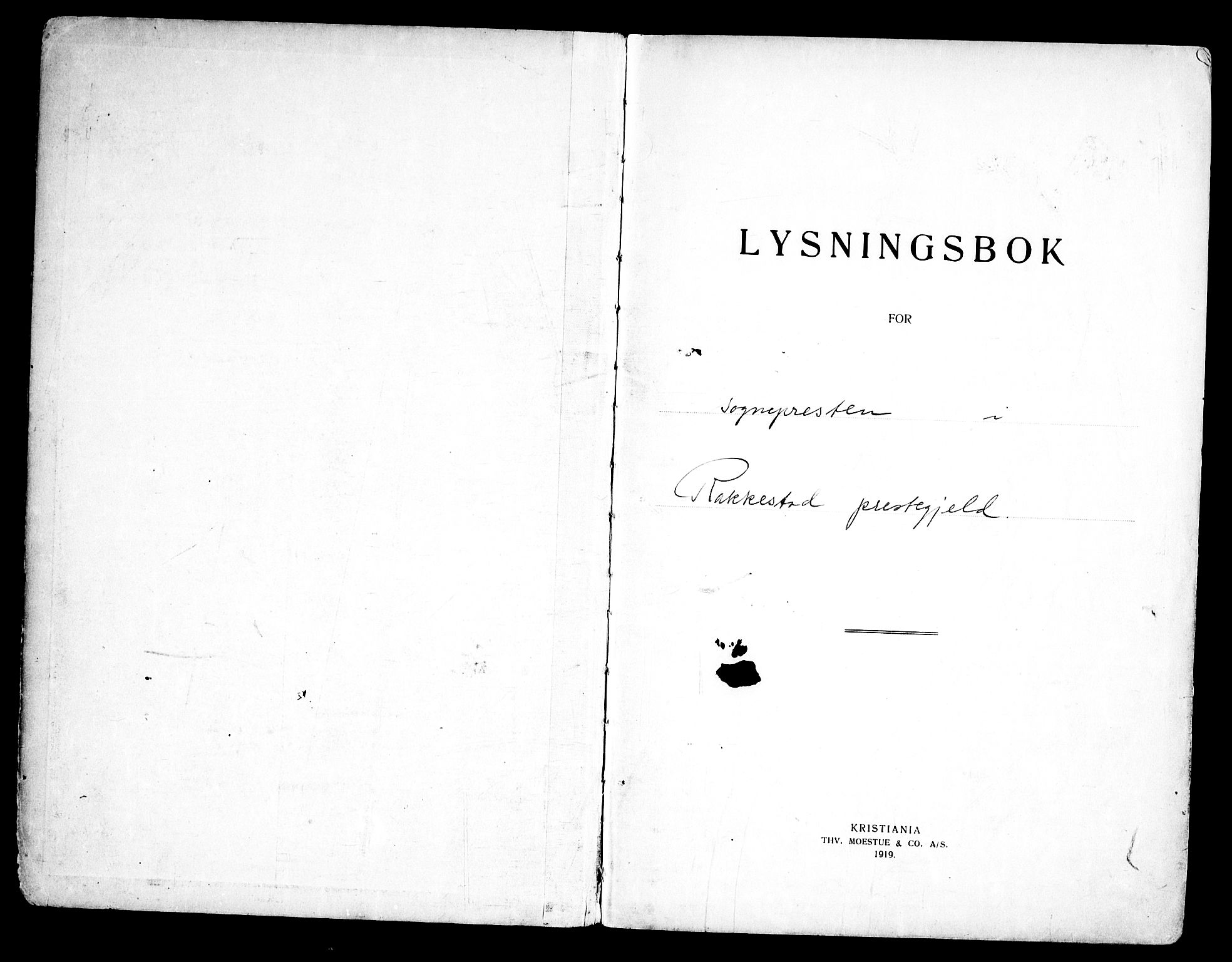 Rakkestad prestekontor Kirkebøker, AV/SAO-A-2008/H/Ha/L0002: Lysningsprotokoll nr. 2, 1941-1958