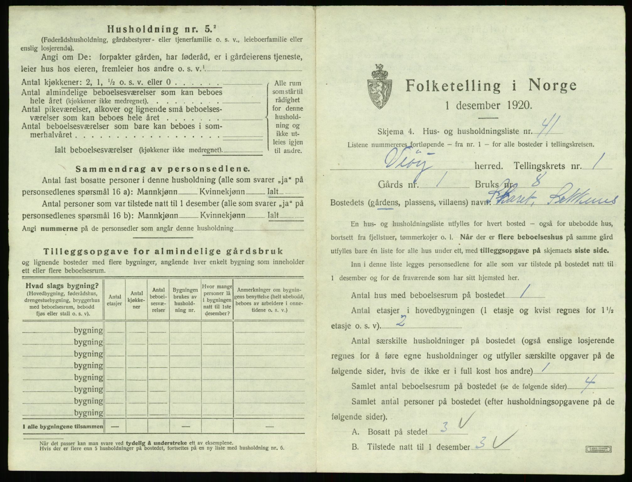 SAT, Folketelling 1920 for 1541 Veøy herred, 1920, s. 123