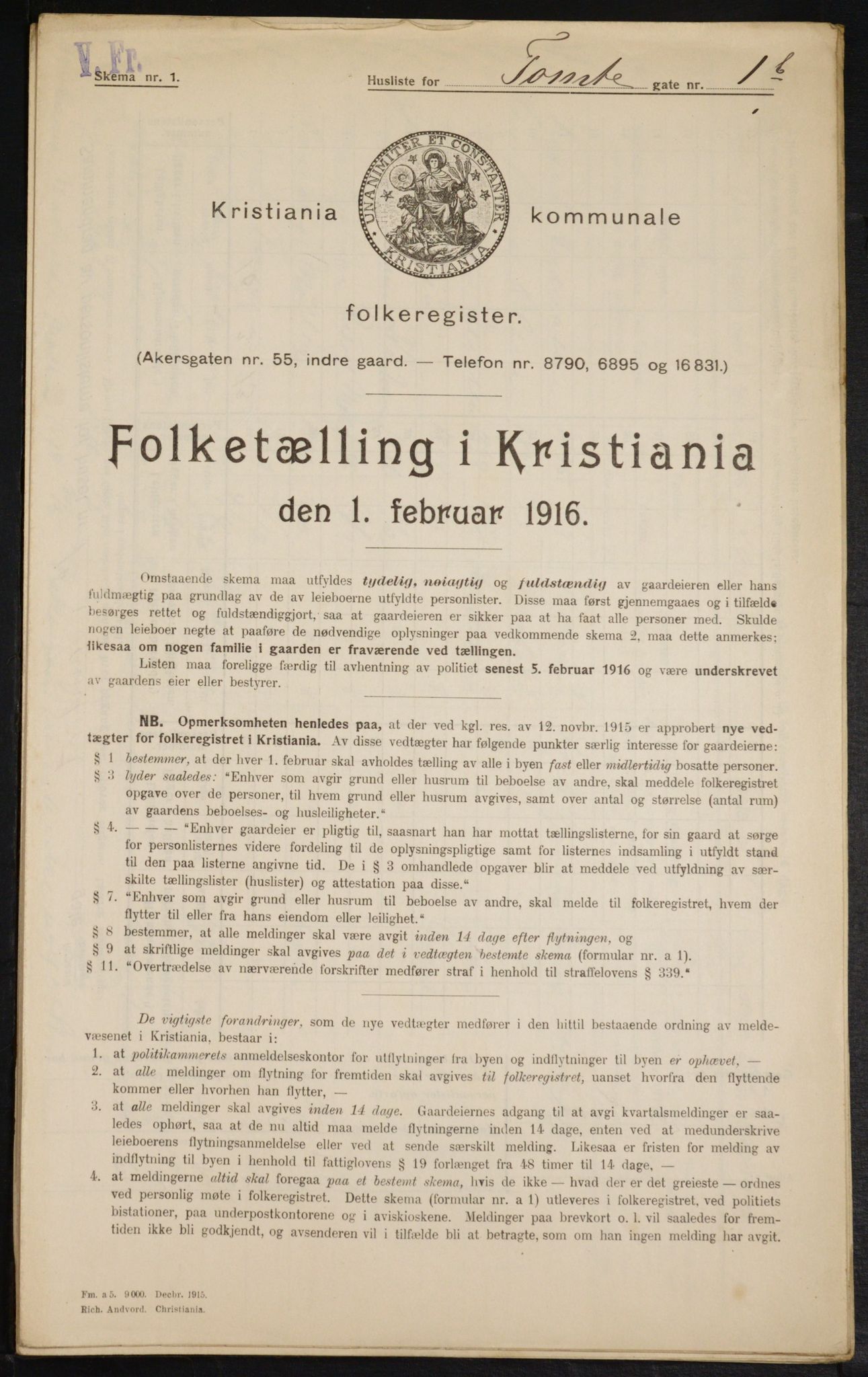 OBA, Kommunal folketelling 1.2.1916 for Kristiania, 1916, s. 116647