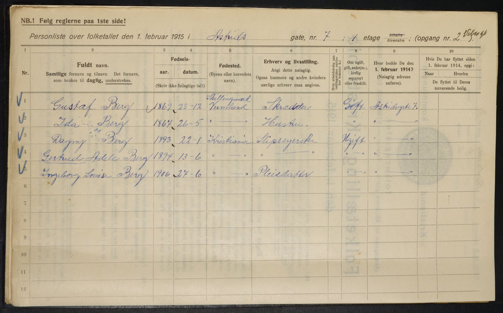 OBA, Kommunal folketelling 1.2.1915 for Kristiania, 1915, s. 17202