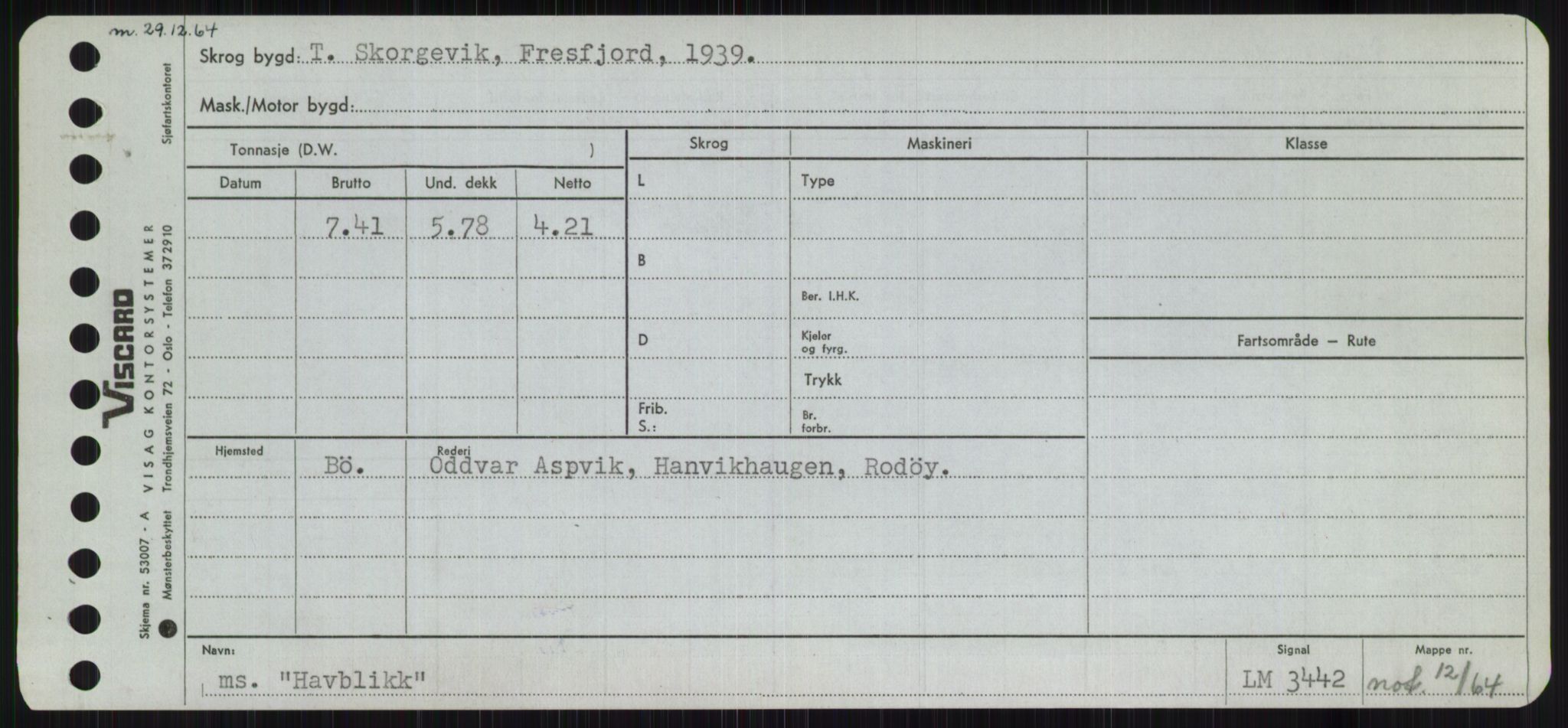 Sjøfartsdirektoratet med forløpere, Skipsmålingen, RA/S-1627/H/Ha/L0002/0002: Fartøy, Eik-Hill / Fartøy, G-Hill, s. 581