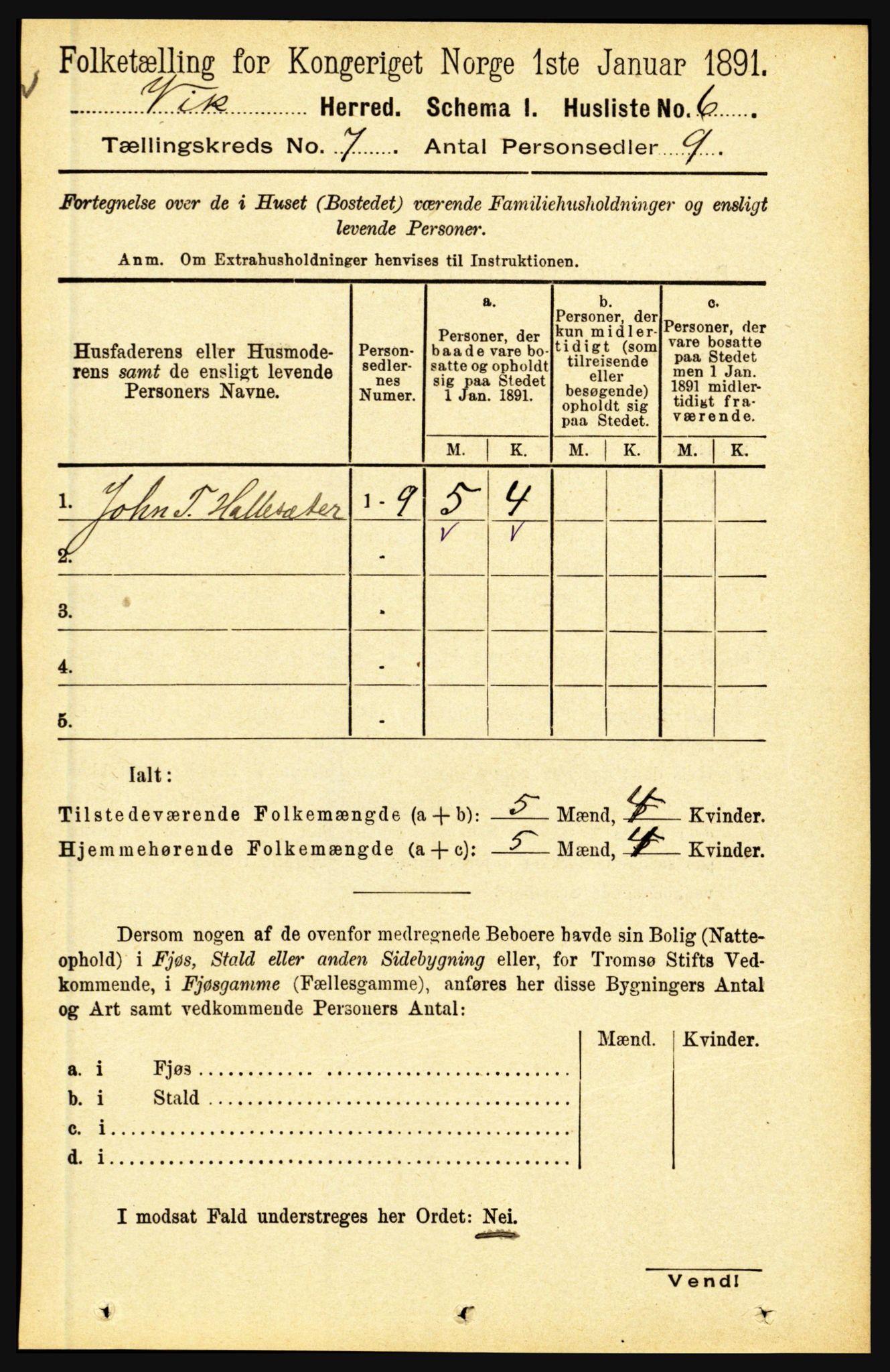 RA, Folketelling 1891 for 1417 Vik herred, 1891, s. 3172