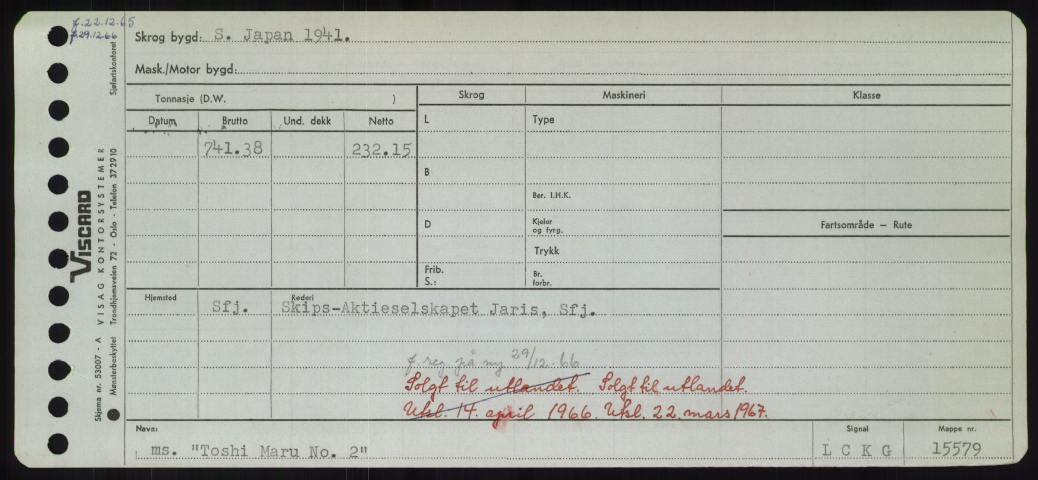 Sjøfartsdirektoratet med forløpere, Skipsmålingen, RA/S-1627/H/Hd/L0039: Fartøy, Ti-Tø, s. 419