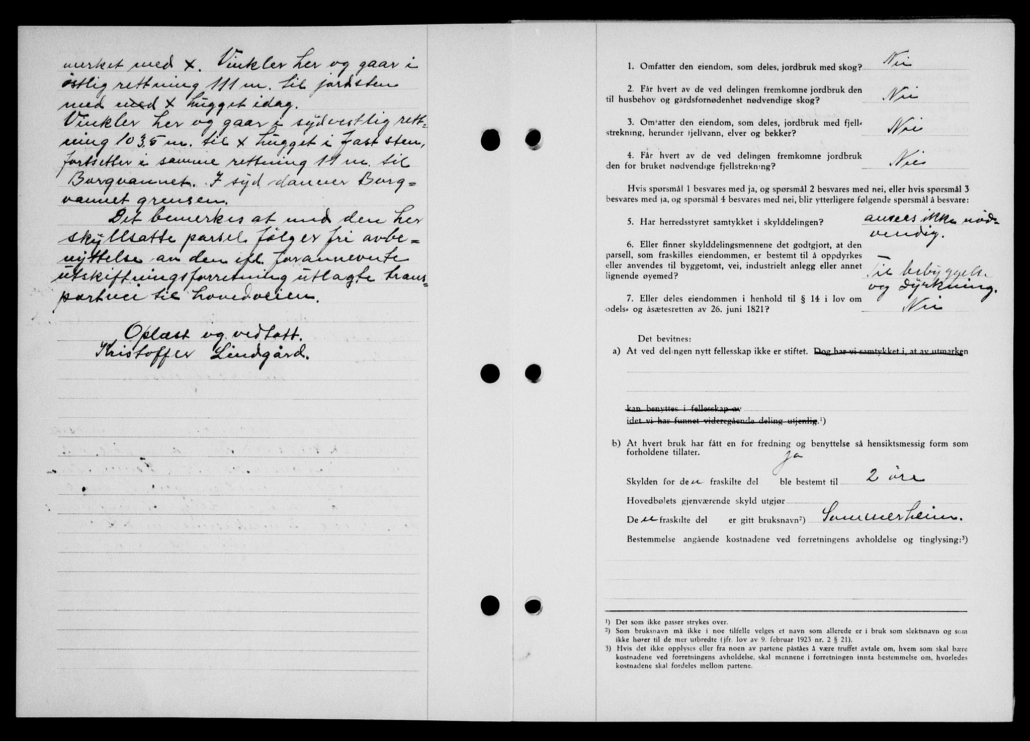 Lofoten sorenskriveri, SAT/A-0017/1/2/2C/L0011a: Pantebok nr. 11a, 1943-1943, Dagboknr: 920/1943