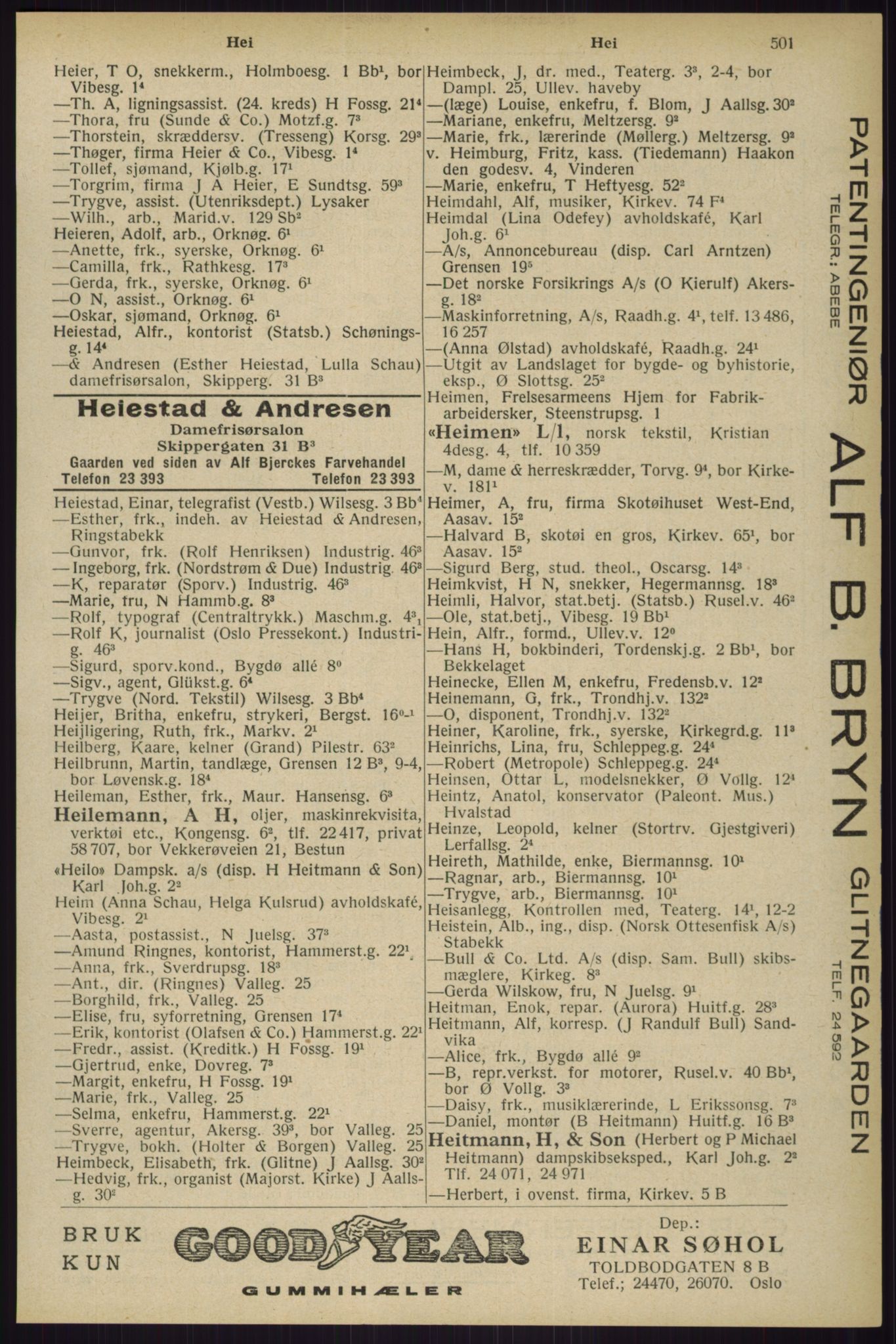 Kristiania/Oslo adressebok, PUBL/-, 1929, s. 501