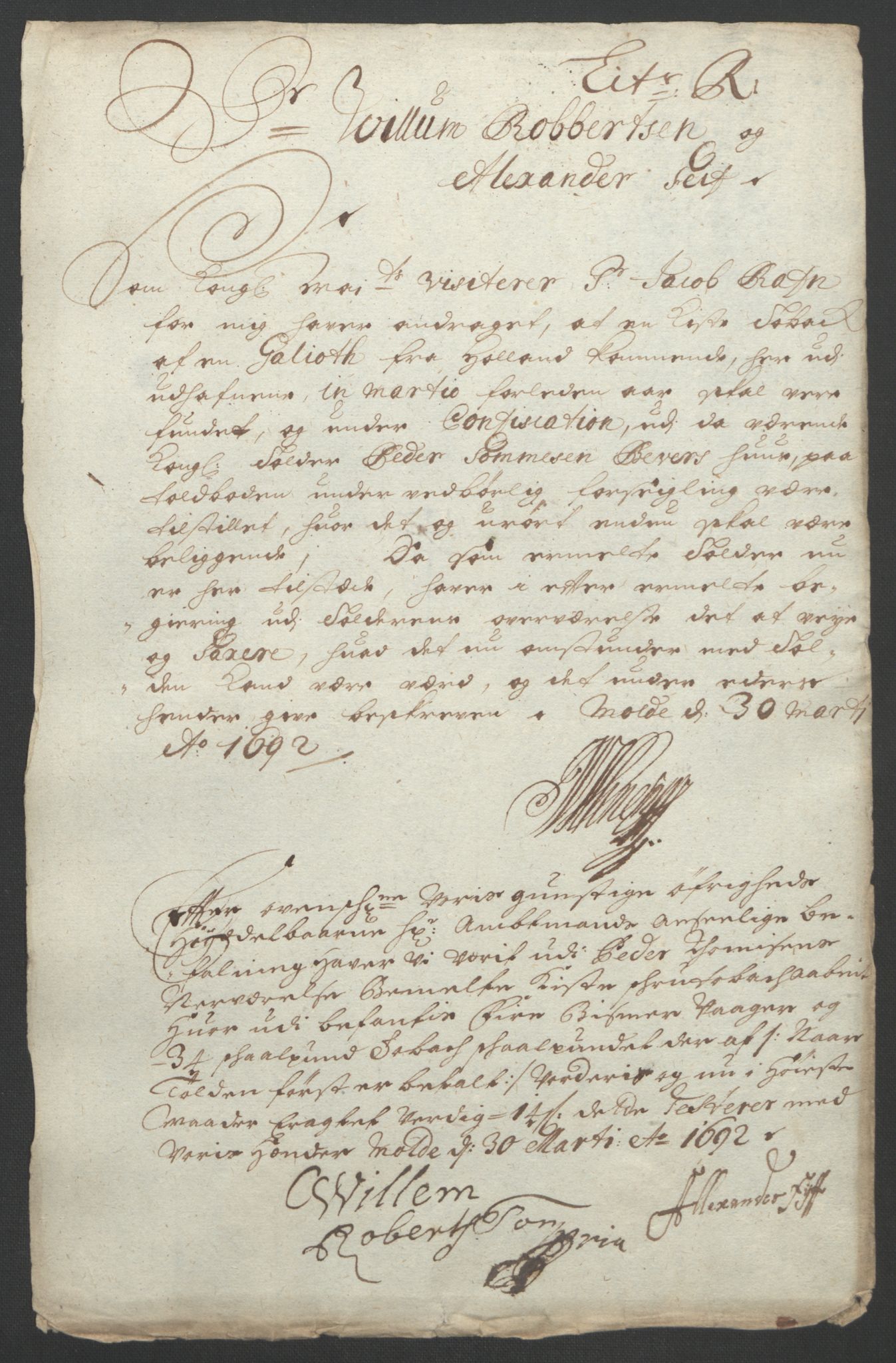 Rentekammeret inntil 1814, Reviderte regnskaper, Fogderegnskap, RA/EA-4092/R55/L3650: Fogderegnskap Romsdal, 1692, s. 172