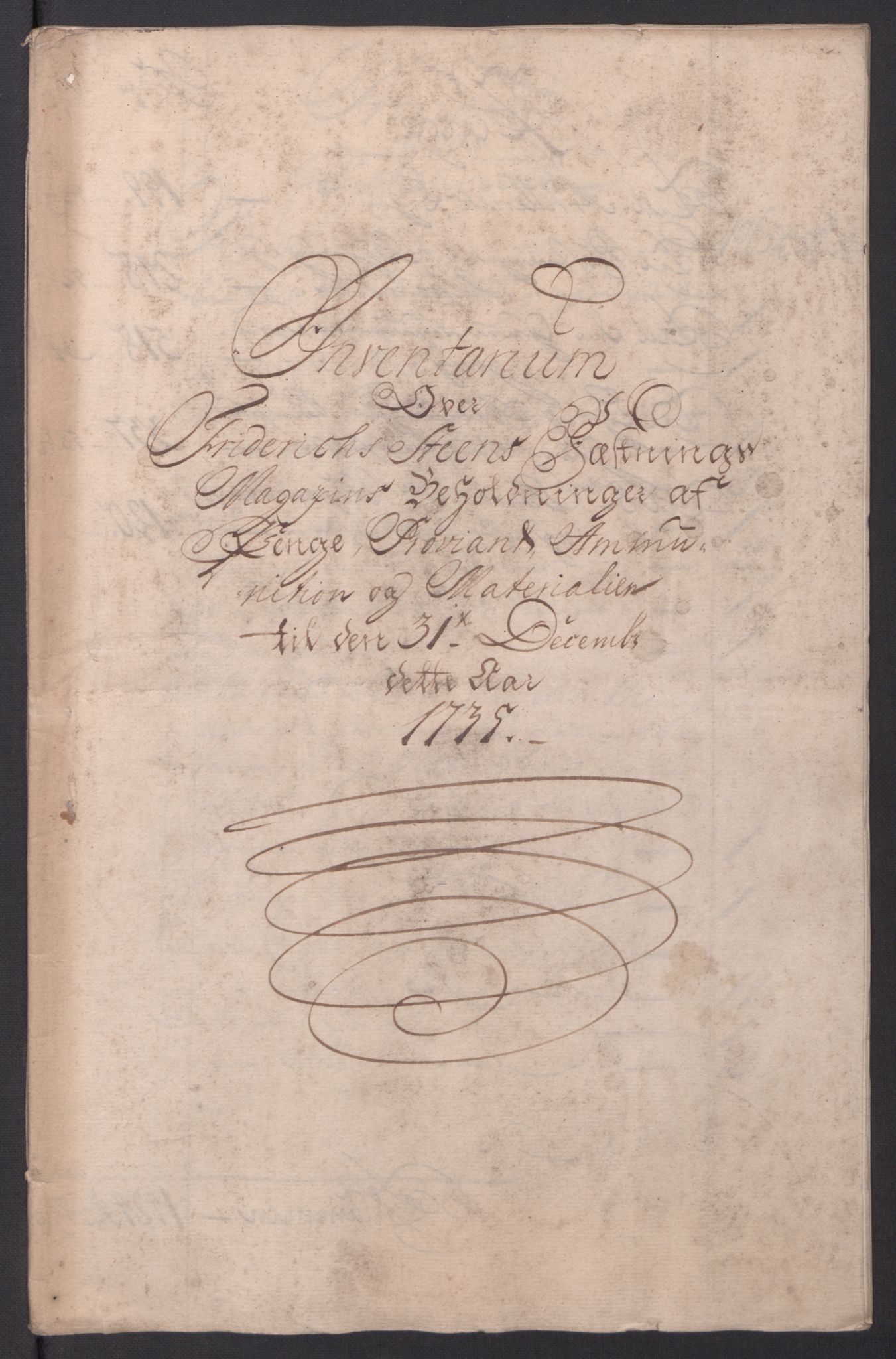 Kommanderende general (KG I) med Det norske krigsdirektorium, AV/RA-EA-5419/D/L0154: Fredriksten festning: Brev, inventarfortegnelser og regnskapsekstrakter, 1730-1739, s. 422