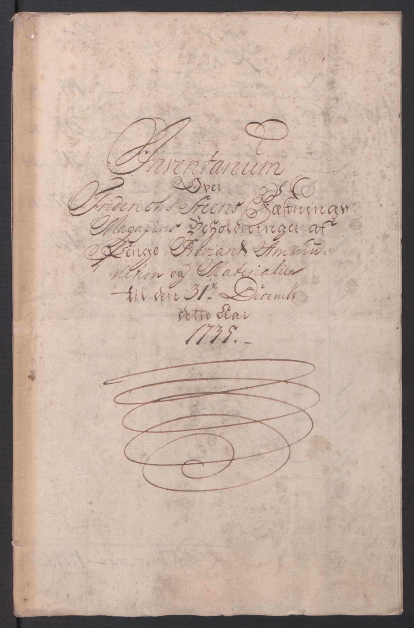 Kommanderende general (KG I) med Det norske krigsdirektorium, RA/EA-5419/D/L0154: Fredriksten festning: Brev, inventarfortegnelser og regnskapsekstrakter, 1730-1739, s. 422