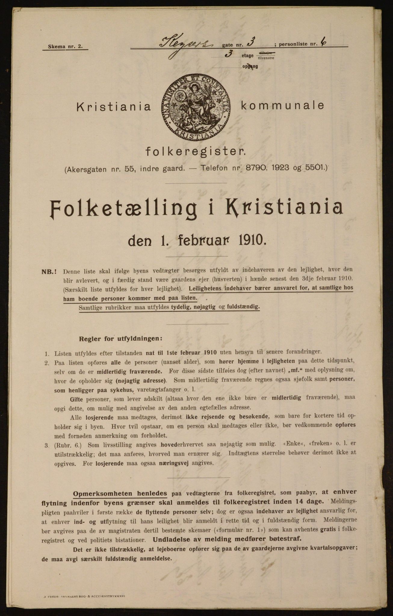 OBA, Kommunal folketelling 1.2.1910 for Kristiania, 1910, s. 47719