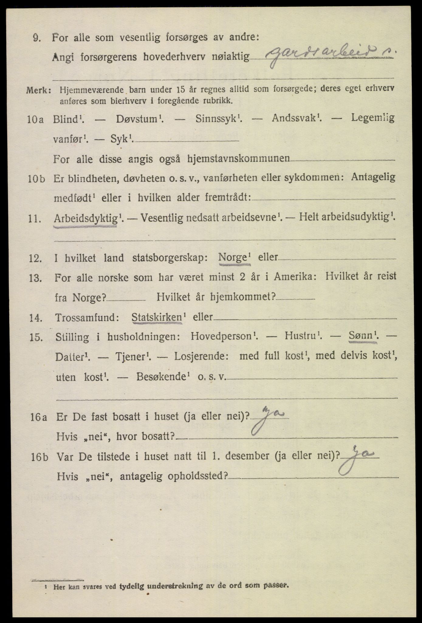 SAK, Folketelling 1920 for 1044 Gyland herred, 1920, s. 1329