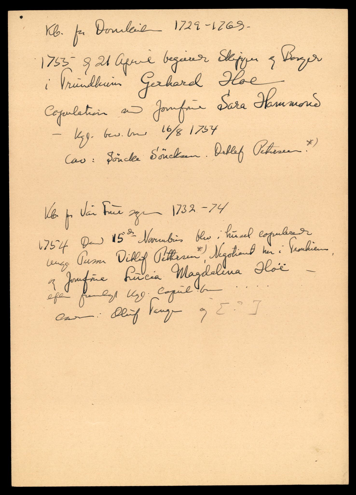 Kiil, Alf, AV/SAT-PA-0333/F/L0047/0001: Handel og fiske / Fiskerier og handel utenom Nord-Norge, 1684-1796