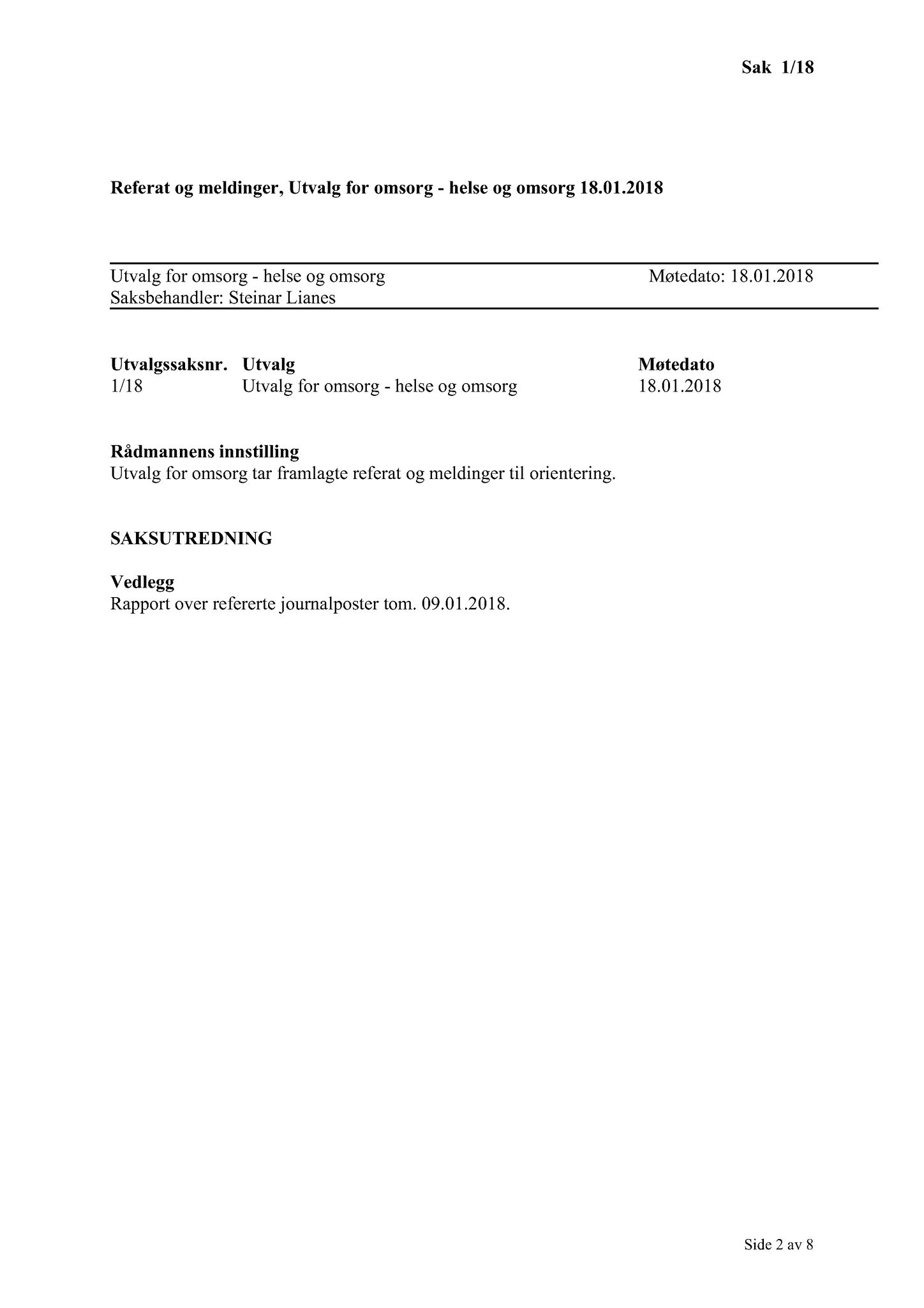 Klæbu Kommune, TRKO/KK/05-UOm/L009: Utvalg for omsorg - Møtedokumenter, 2018, s. 3