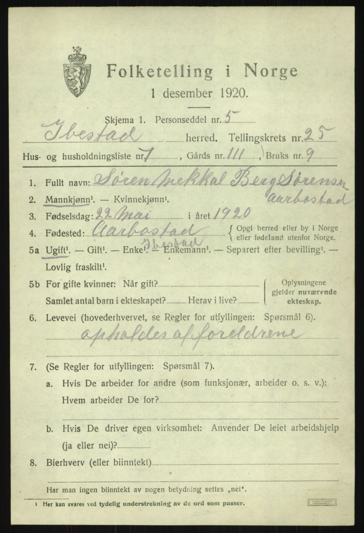 SATØ, Folketelling 1920 for 1917 Ibestad herred, 1920, s. 13350