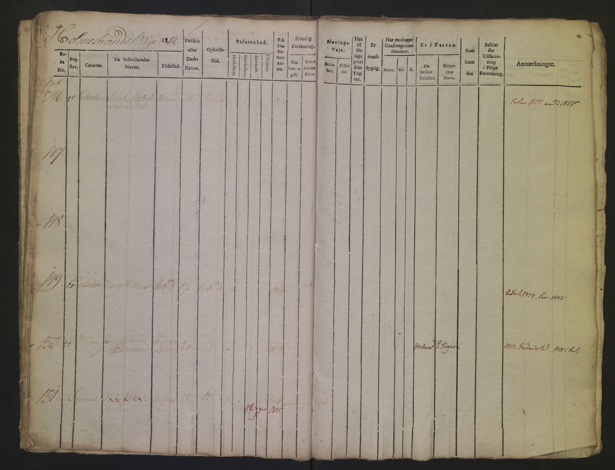 Holmestrand innrulleringskontor, SAKO/A-1151/F/Fa/L0001/0002: Hovedrulle / Hovedrulle, 1812, s. 27