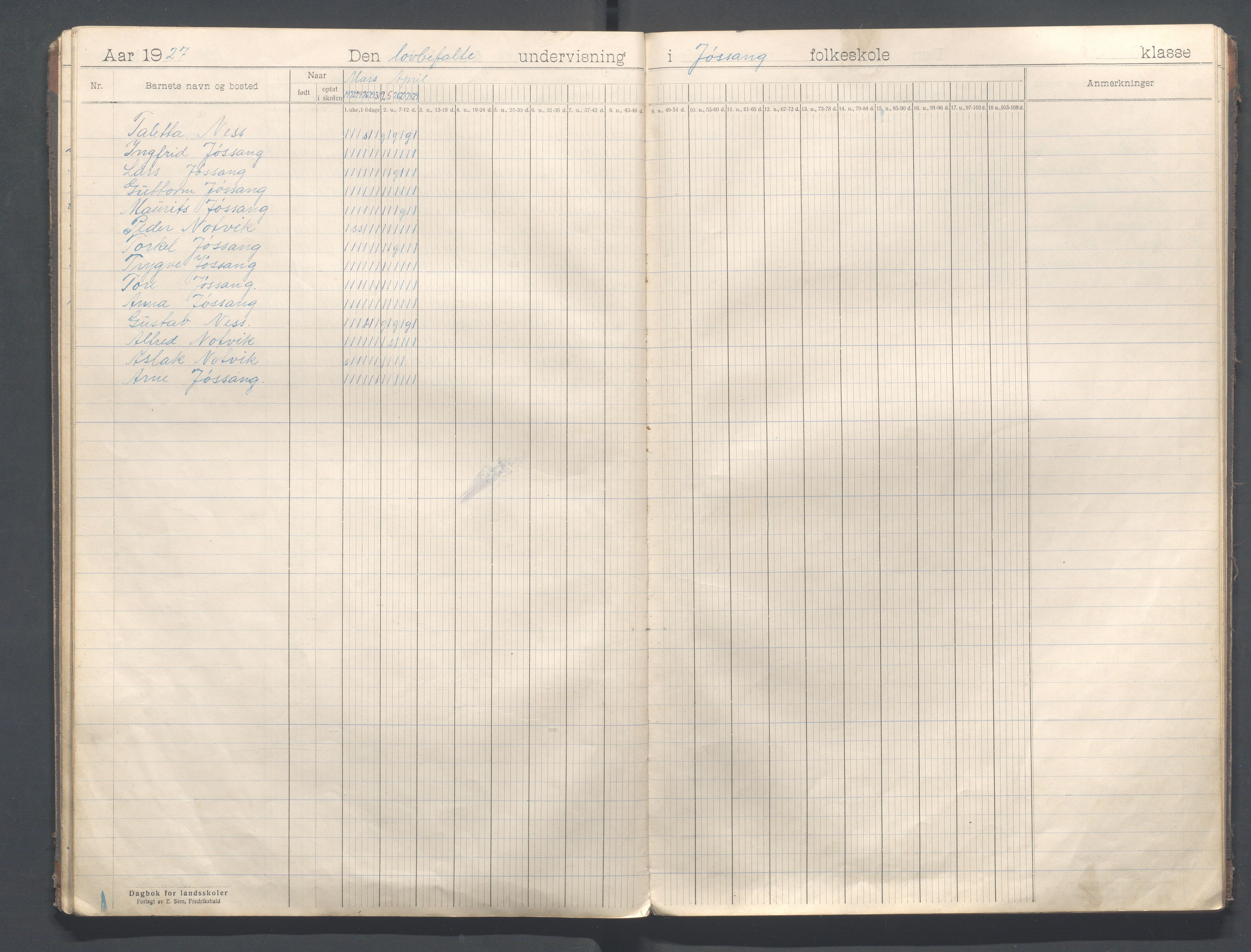 Strand kommune - Jøssang skole, IKAR/A-1274/G/Ga/L0001: Dagbok, 1916-1946, s. 17