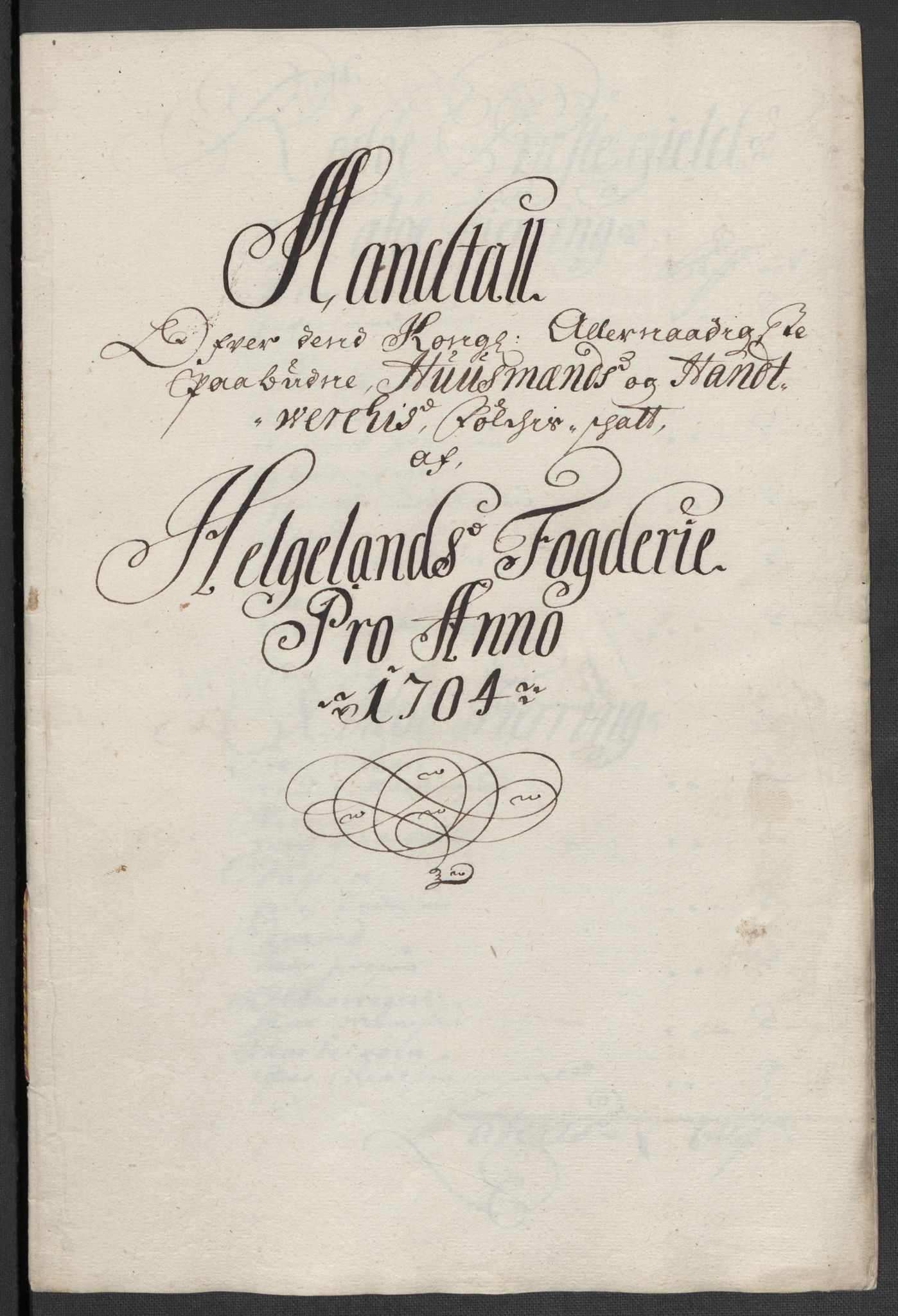 Rentekammeret inntil 1814, Reviderte regnskaper, Fogderegnskap, RA/EA-4092/R65/L4508: Fogderegnskap Helgeland, 1702-1705, s. 328