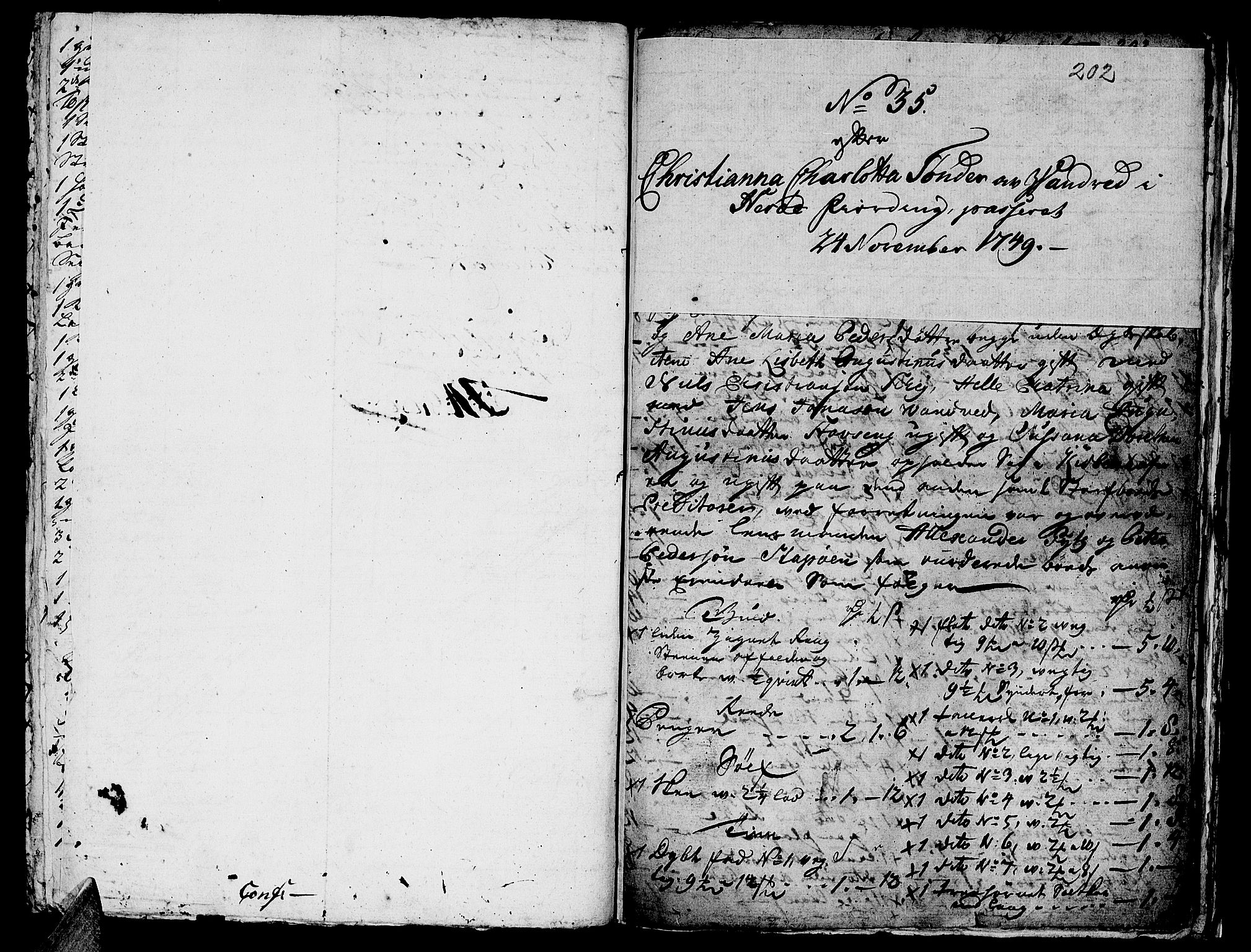 Helgeland sorenskriveri, SAT/A-0004/3/3A/L0016: Konseptprotokoll 1, 1748-1749, s. 201b-202a