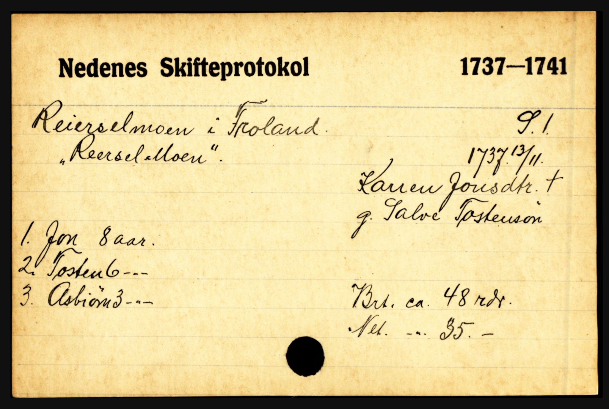 Nedenes sorenskriveri før 1824, AV/SAK-1221-0007/H, s. 23495