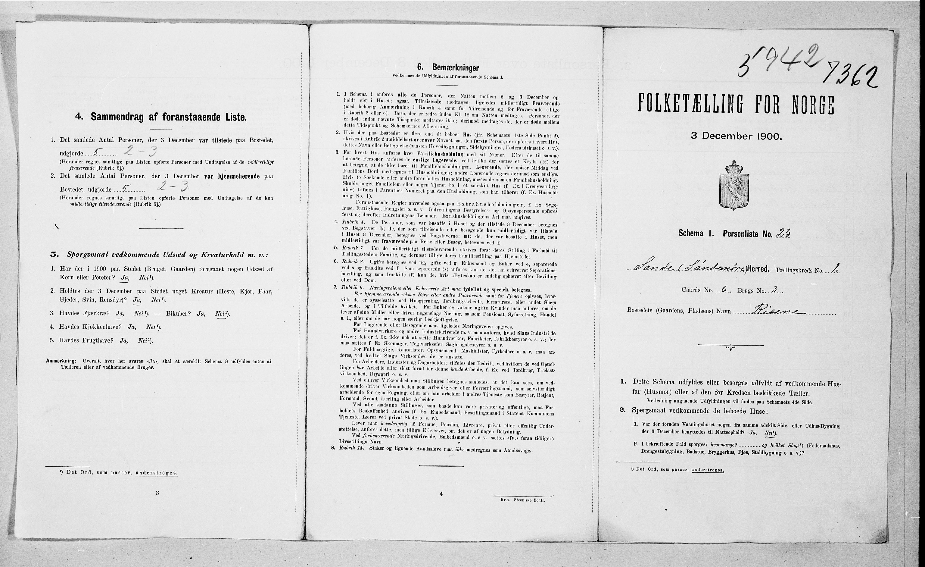 SAT, Folketelling 1900 for 1514 Sande herred, 1900, s. 22