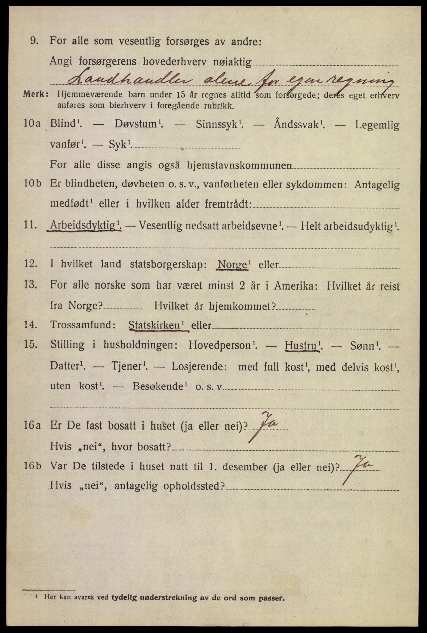 SAKO, Folketelling 1920 for 0630 Øvre Sandsvær herred, 1920, s. 1607