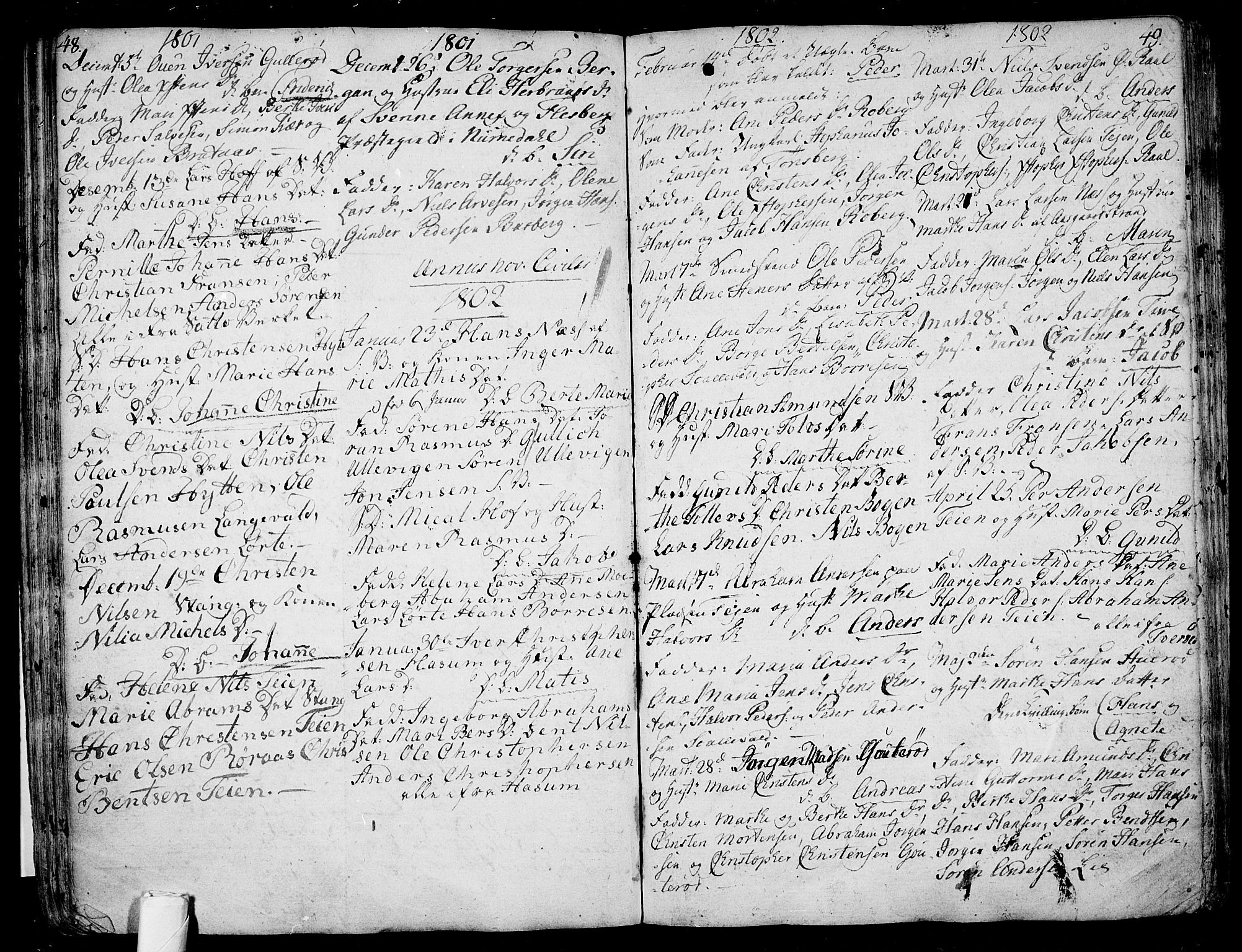 Sem kirkebøker, AV/SAKO-A-5/F/Fb/L0003: Ministerialbok nr. II 3, 1792-1814, s. 48-49