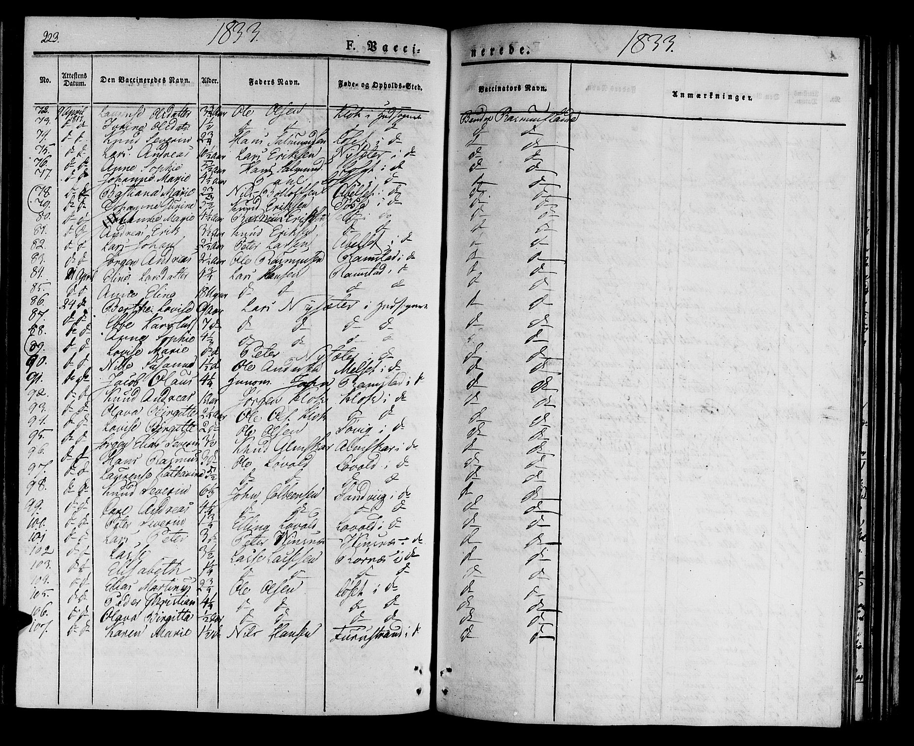 Ministerialprotokoller, klokkerbøker og fødselsregistre - Møre og Romsdal, AV/SAT-A-1454/522/L0311: Ministerialbok nr. 522A06, 1832-1842, s. 223