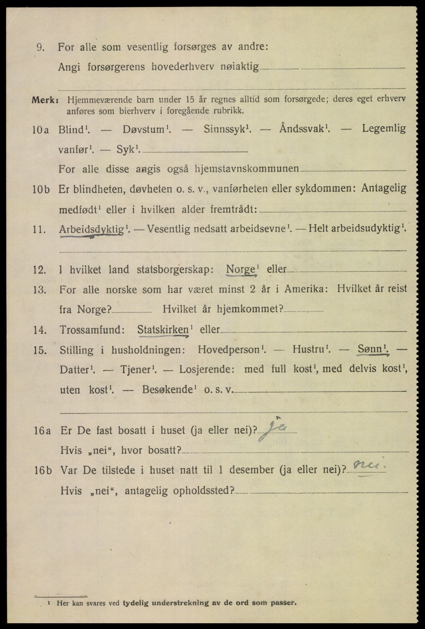 SAK, Folketelling 1920 for 1002 Mandal ladested, 1920, s. 4108