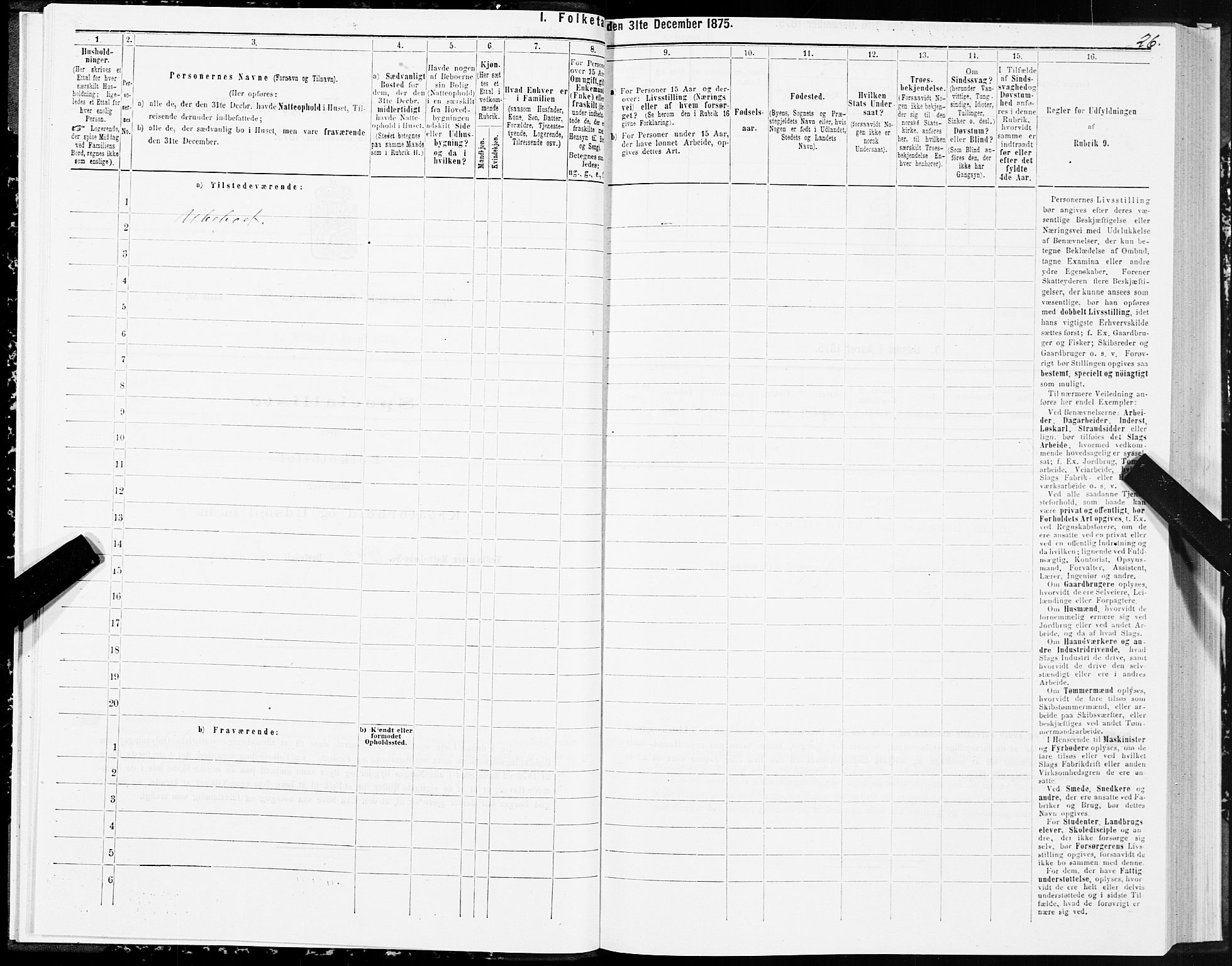 SAT, Folketelling 1875 for 1634P Oppdal prestegjeld, 1875, s. 3026