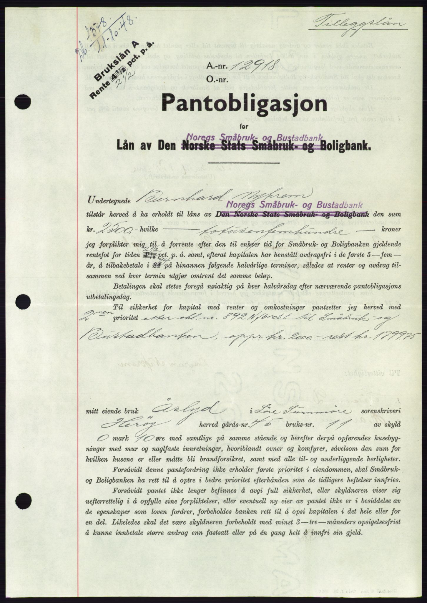 Søre Sunnmøre sorenskriveri, SAT/A-4122/1/2/2C/L0116: Pantebok nr. 4B, 1948-1949, Dagboknr: 1378/1948