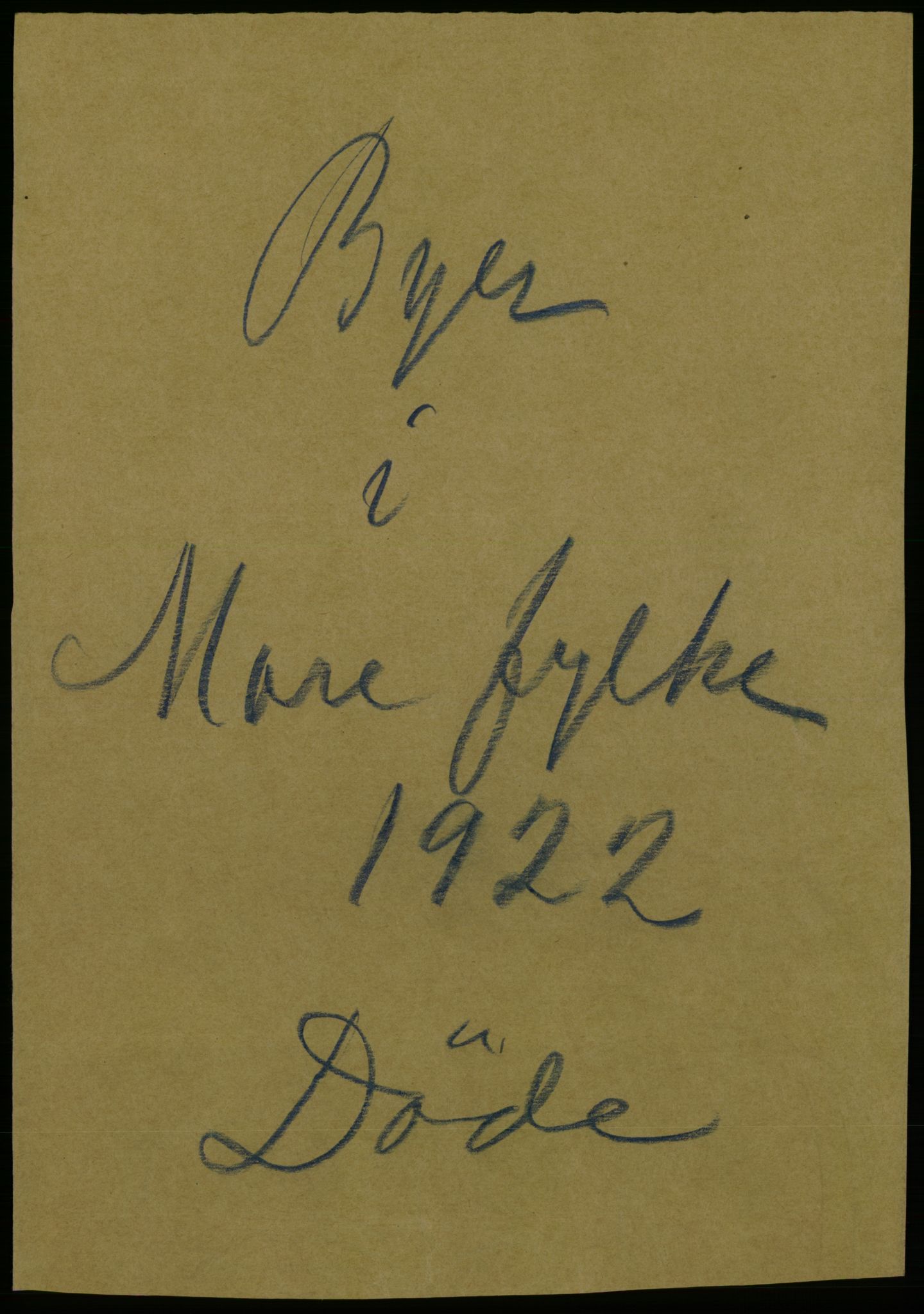 Statistisk sentralbyrå, Sosiodemografiske emner, Befolkning, AV/RA-S-2228/D/Df/Dfc/Dfcb/L0036: Møre fylke: Døde og dødfødte. Bygder og byer., 1922, s. 1