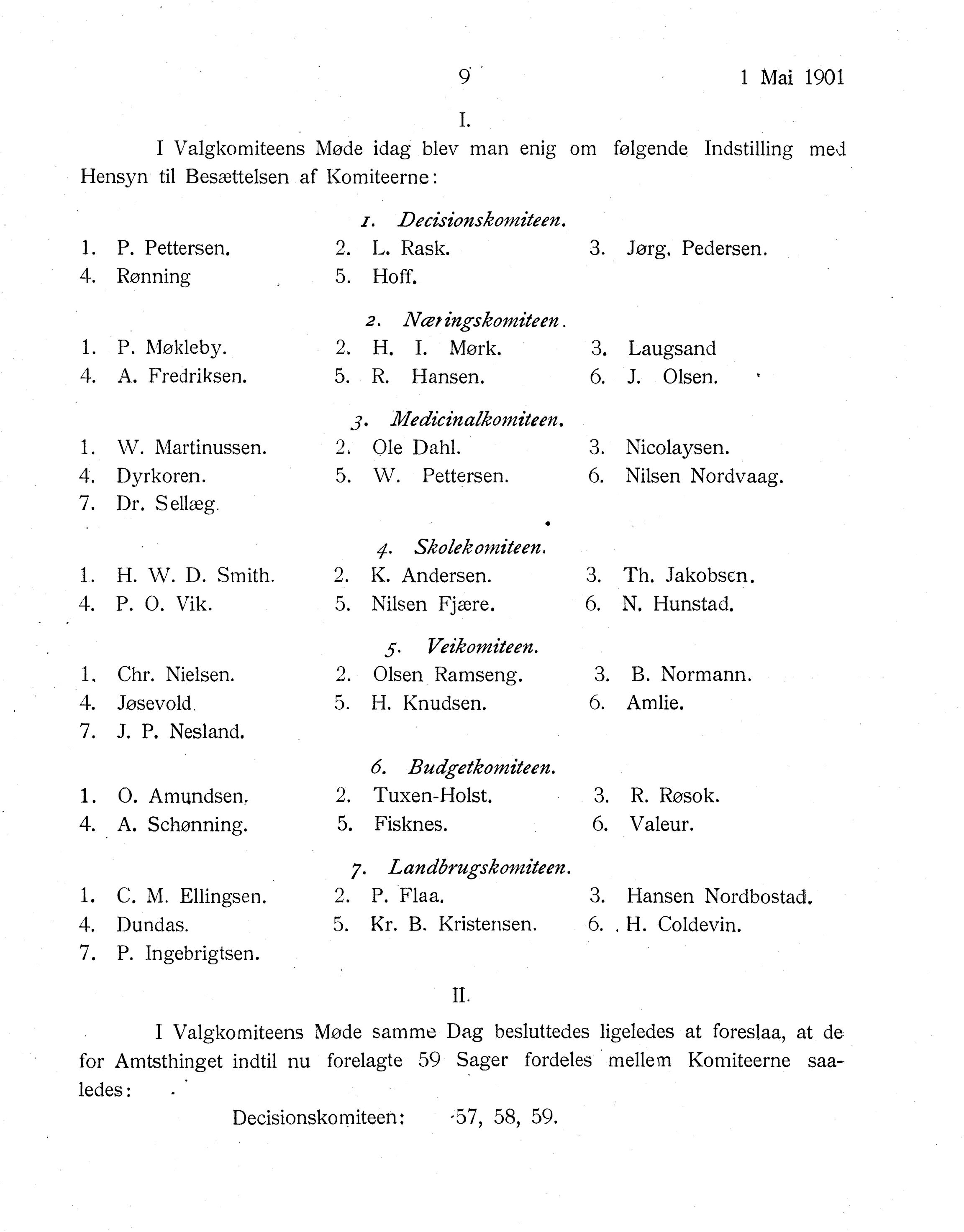 Nordland Fylkeskommune. Fylkestinget, AIN/NFK-17/176/A/Ac/L0024: Fylkestingsforhandlinger 1901, 1901