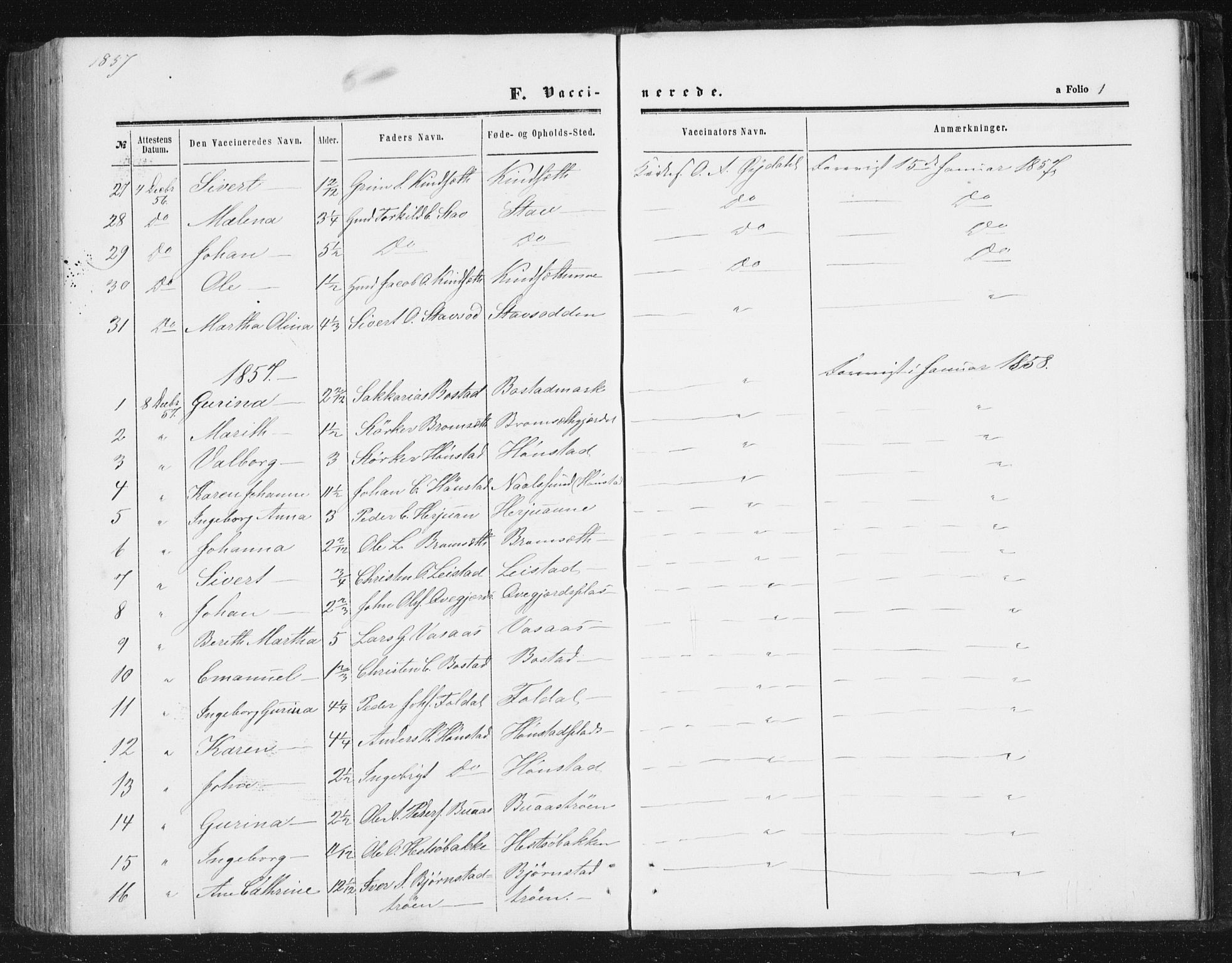 Ministerialprotokoller, klokkerbøker og fødselsregistre - Sør-Trøndelag, SAT/A-1456/616/L0408: Ministerialbok nr. 616A05, 1857-1865, s. 1