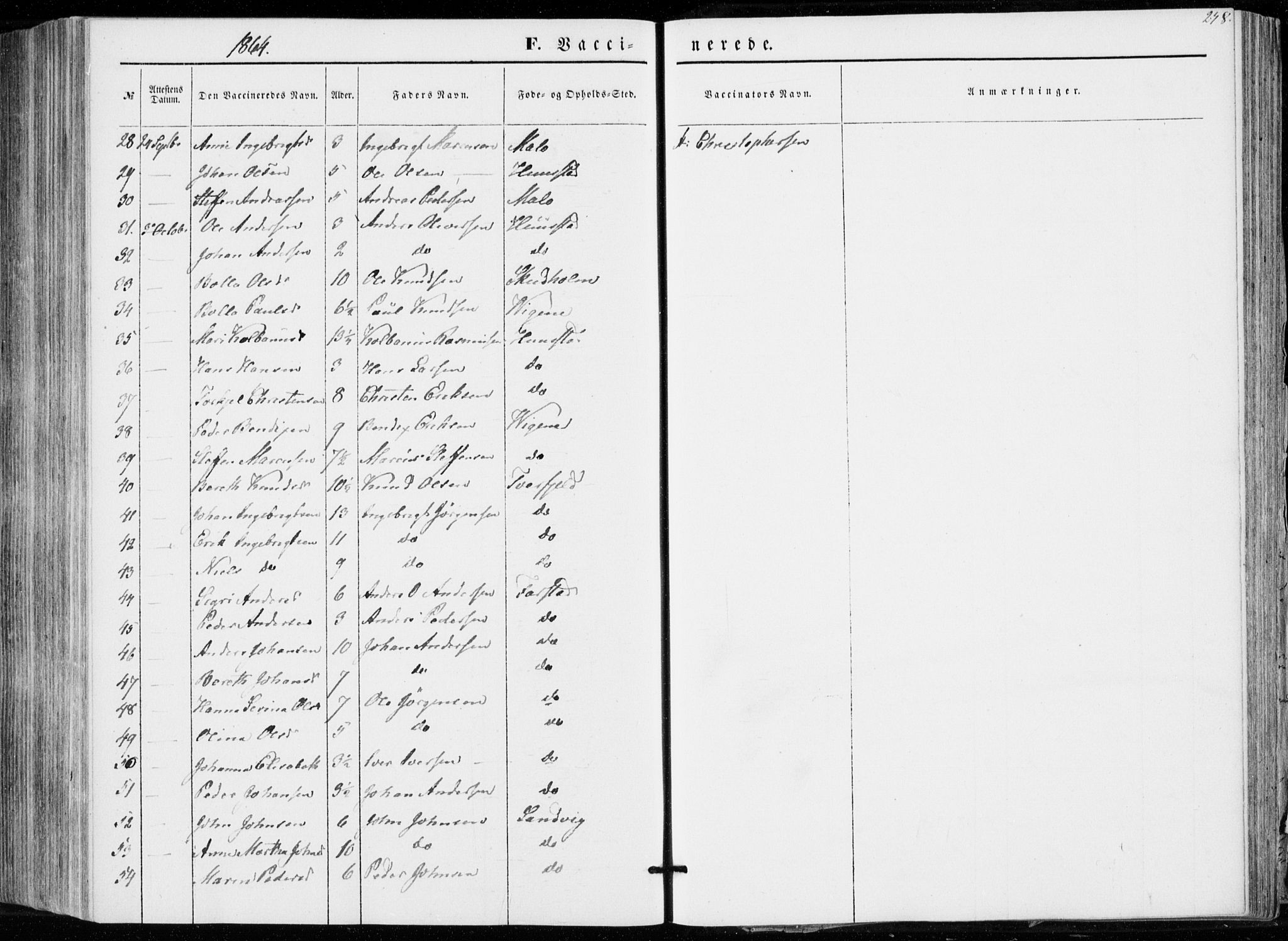 Ministerialprotokoller, klokkerbøker og fødselsregistre - Møre og Romsdal, AV/SAT-A-1454/566/L0767: Ministerialbok nr. 566A06, 1852-1868, s. 248