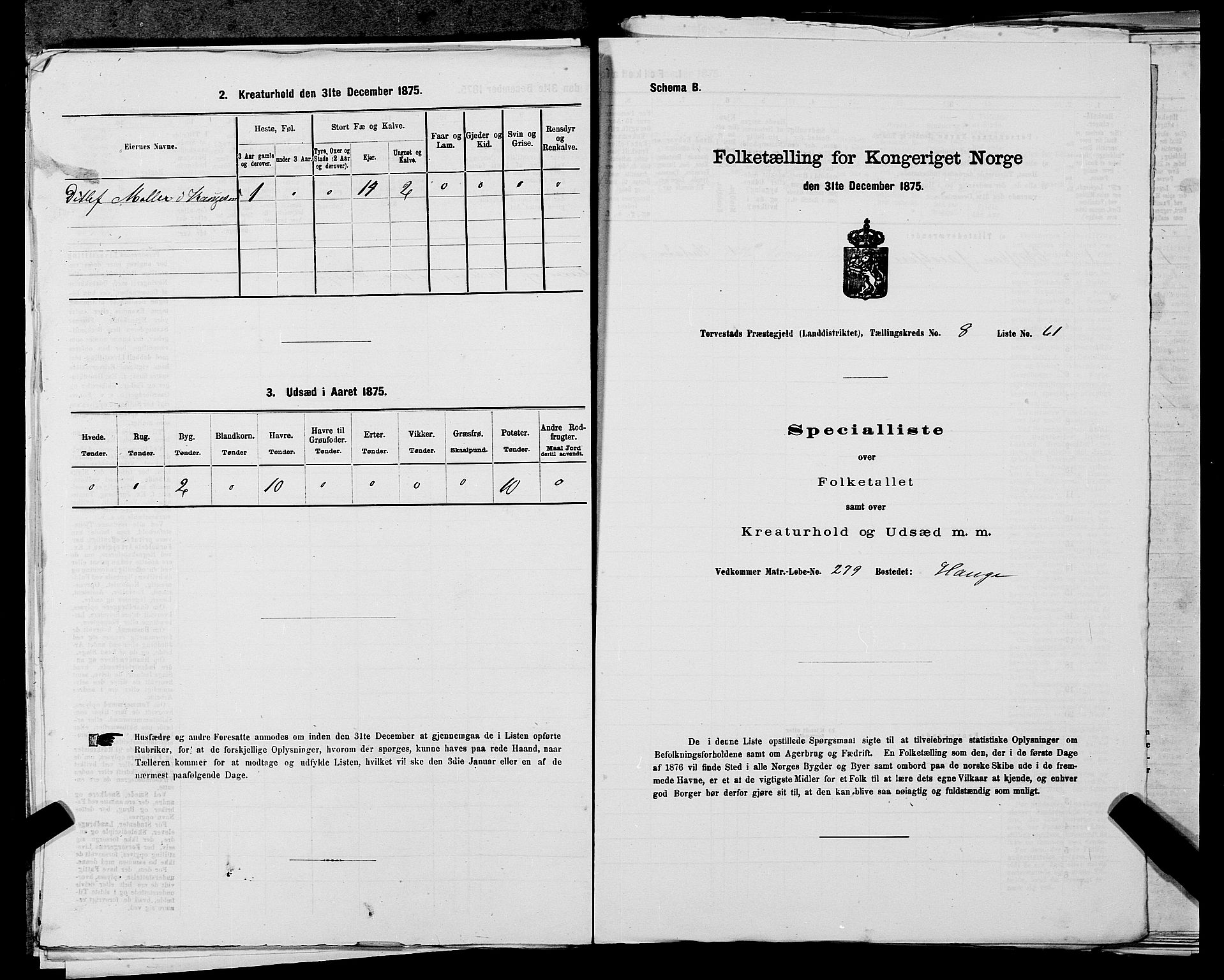 SAST, Folketelling 1875 for 1152L Torvastad prestegjeld, Torvastad sokn, Skåre sokn og Utsira sokn, 1875, s. 1109