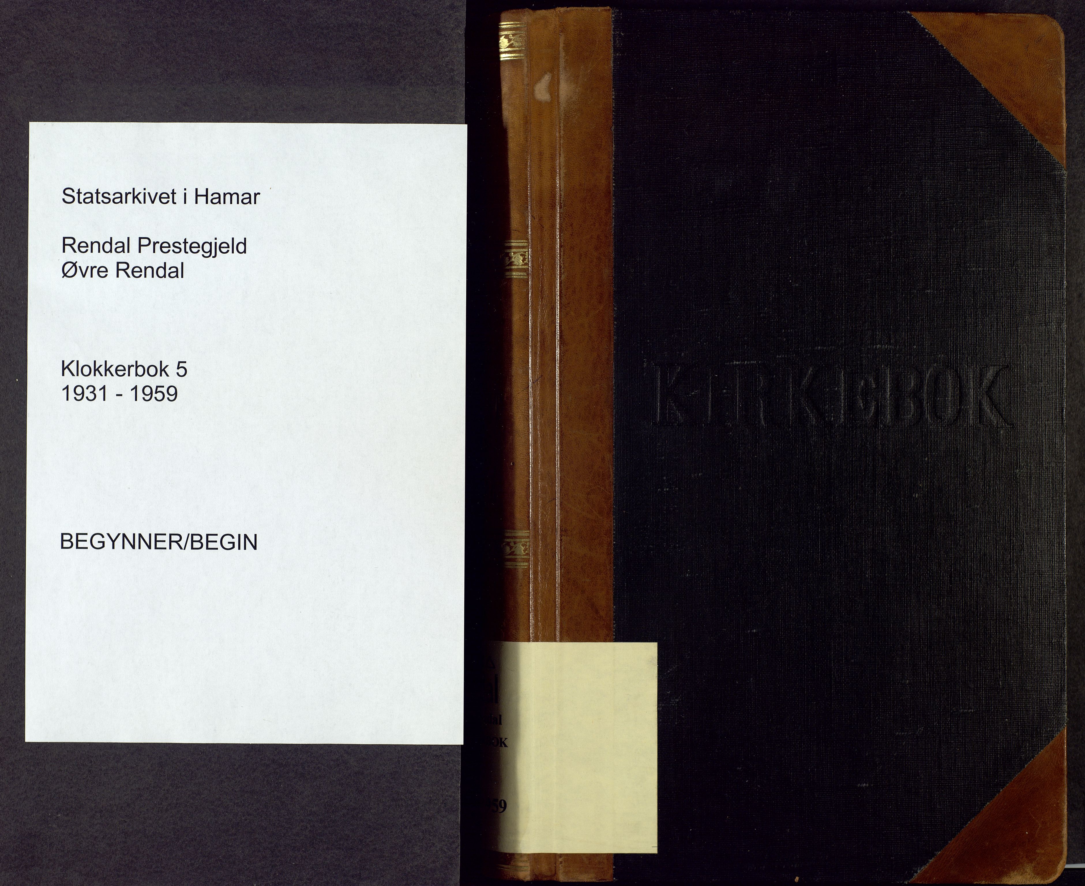 Rendalen prestekontor, AV/SAH-PREST-054/H/Ha/Hab/L0005: Klokkerbok nr. 5, 1931-1959