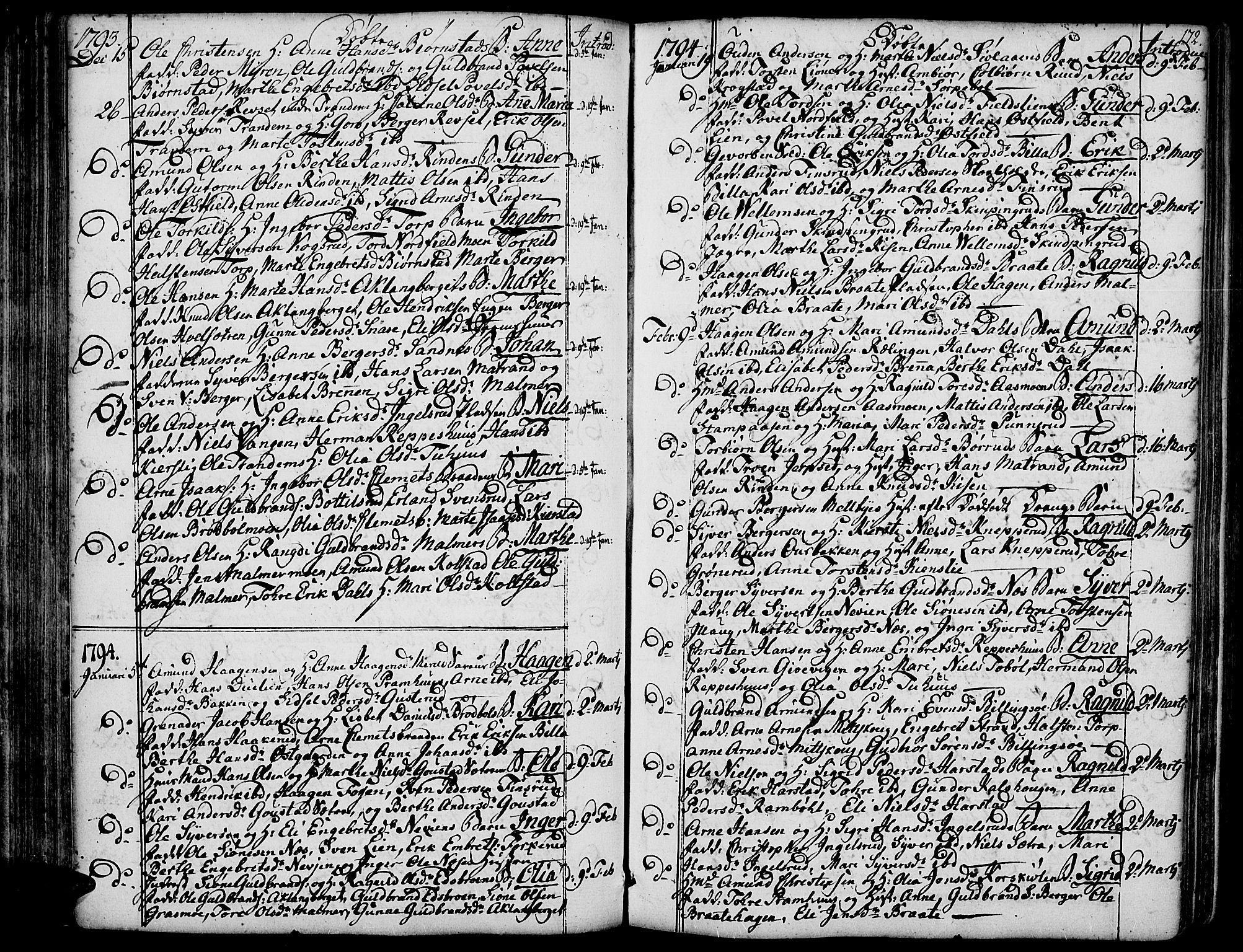 Vinger prestekontor, AV/SAH-PREST-024/H/Ha/Haa/L0004: Ministerialbok nr. 4, 1766-1813, s. 171-172