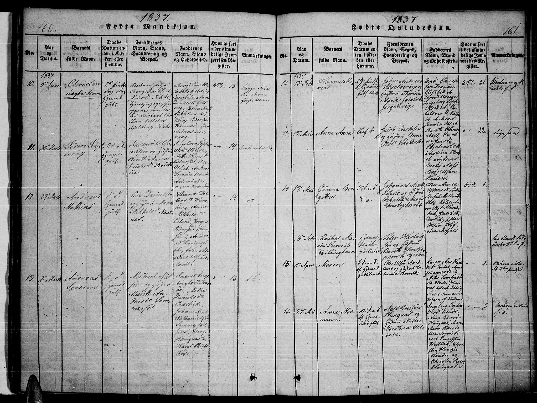 Ministerialprotokoller, klokkerbøker og fødselsregistre - Nordland, SAT/A-1459/859/L0842: Ministerialbok nr. 859A02, 1821-1839, s. 160-161