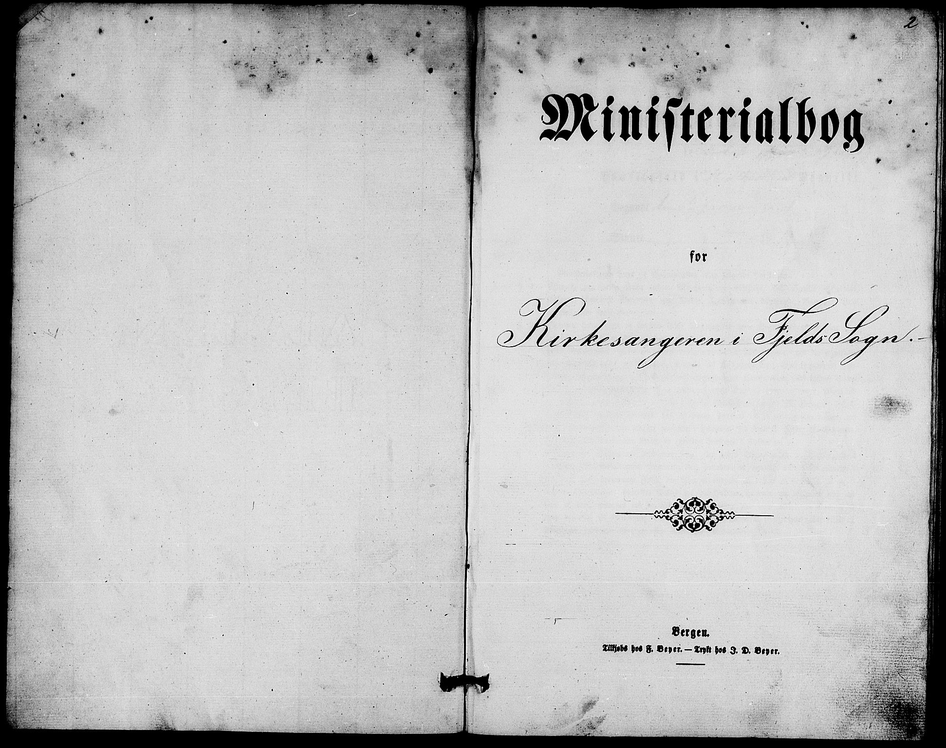 Fjell sokneprestembete, SAB/A-75301/H/Hab: Klokkerbok nr. A 1, 1861-1870, s. 2