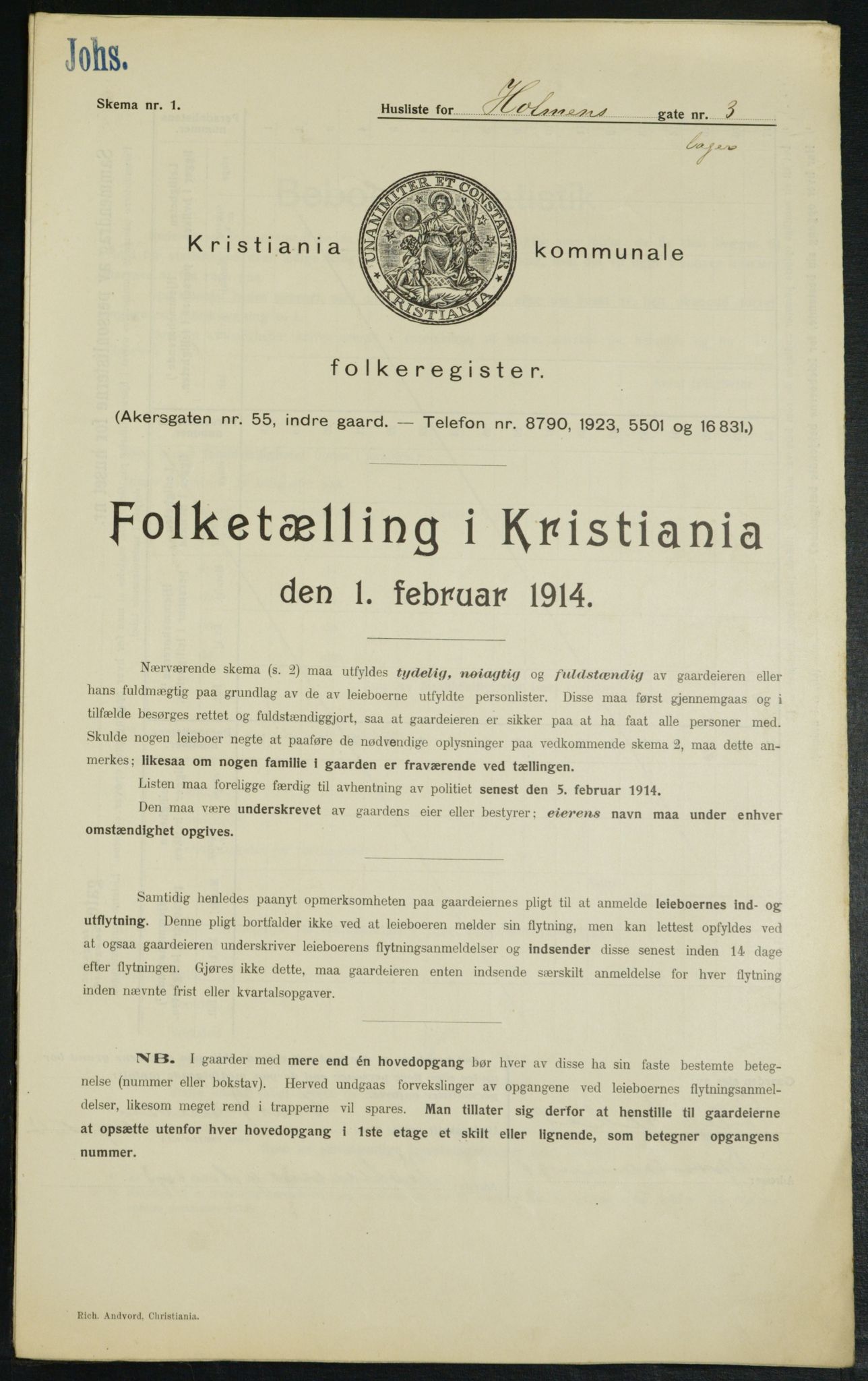 OBA, Kommunal folketelling 1.2.1914 for Kristiania, 1914, s. 40879