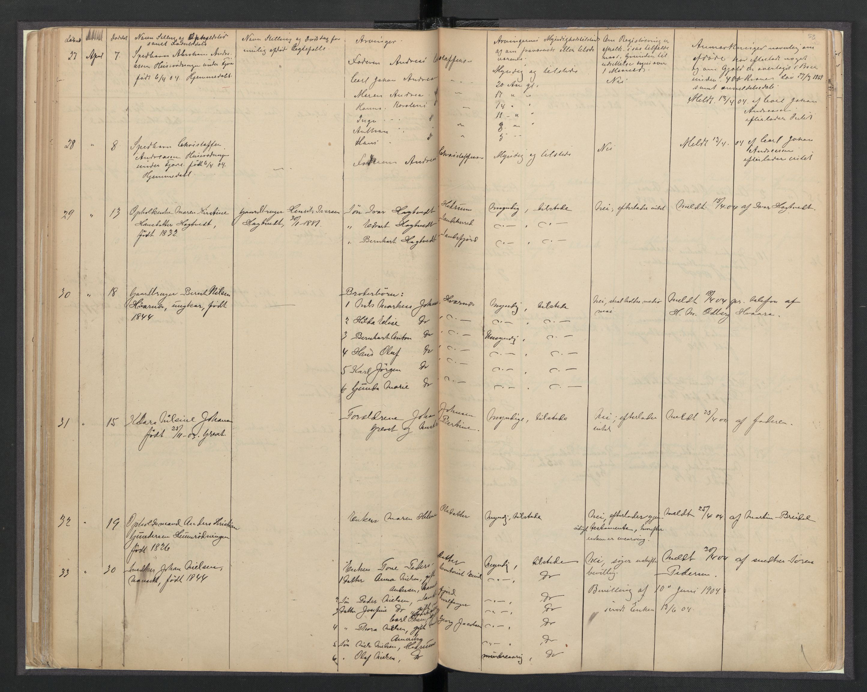 Hedrum lensmannskontor, AV/SAKO-A-536/H/Ha/L0001: Dødsfallsprotokoll, 1886-1908, s. 58