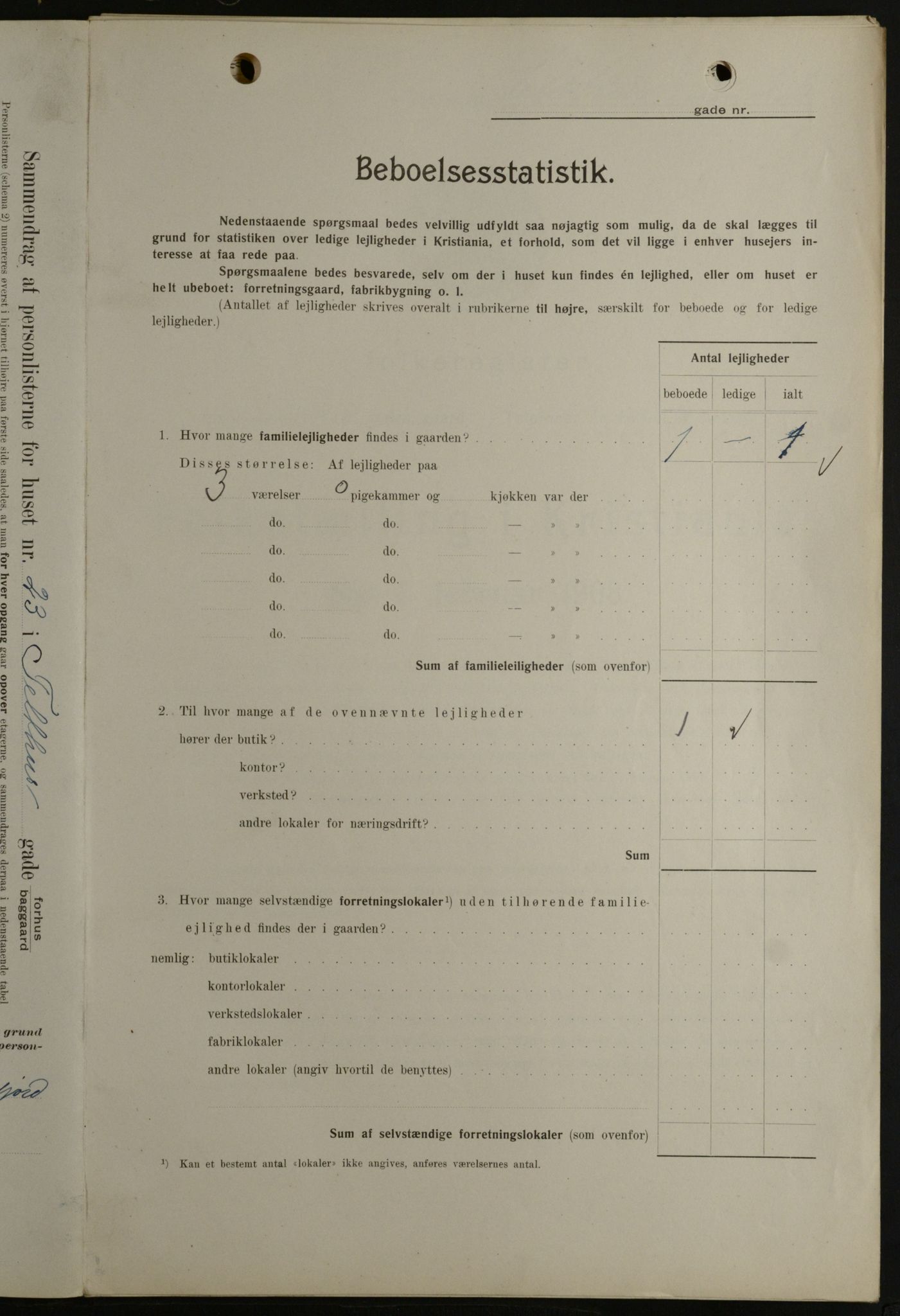 OBA, Kommunal folketelling 1.2.1908 for Kristiania kjøpstad, 1908, s. 96775