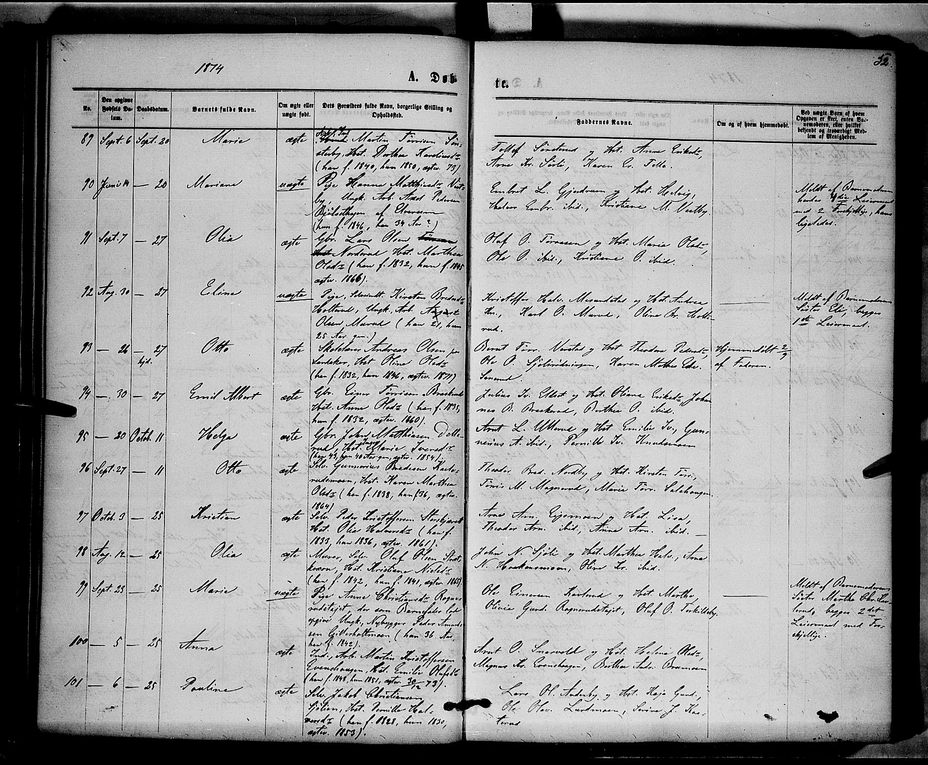 Våler prestekontor, Hedmark, AV/SAH-PREST-040/H/Ha/Haa/L0002: Ministerialbok nr. 2, 1867-1878, s. 52
