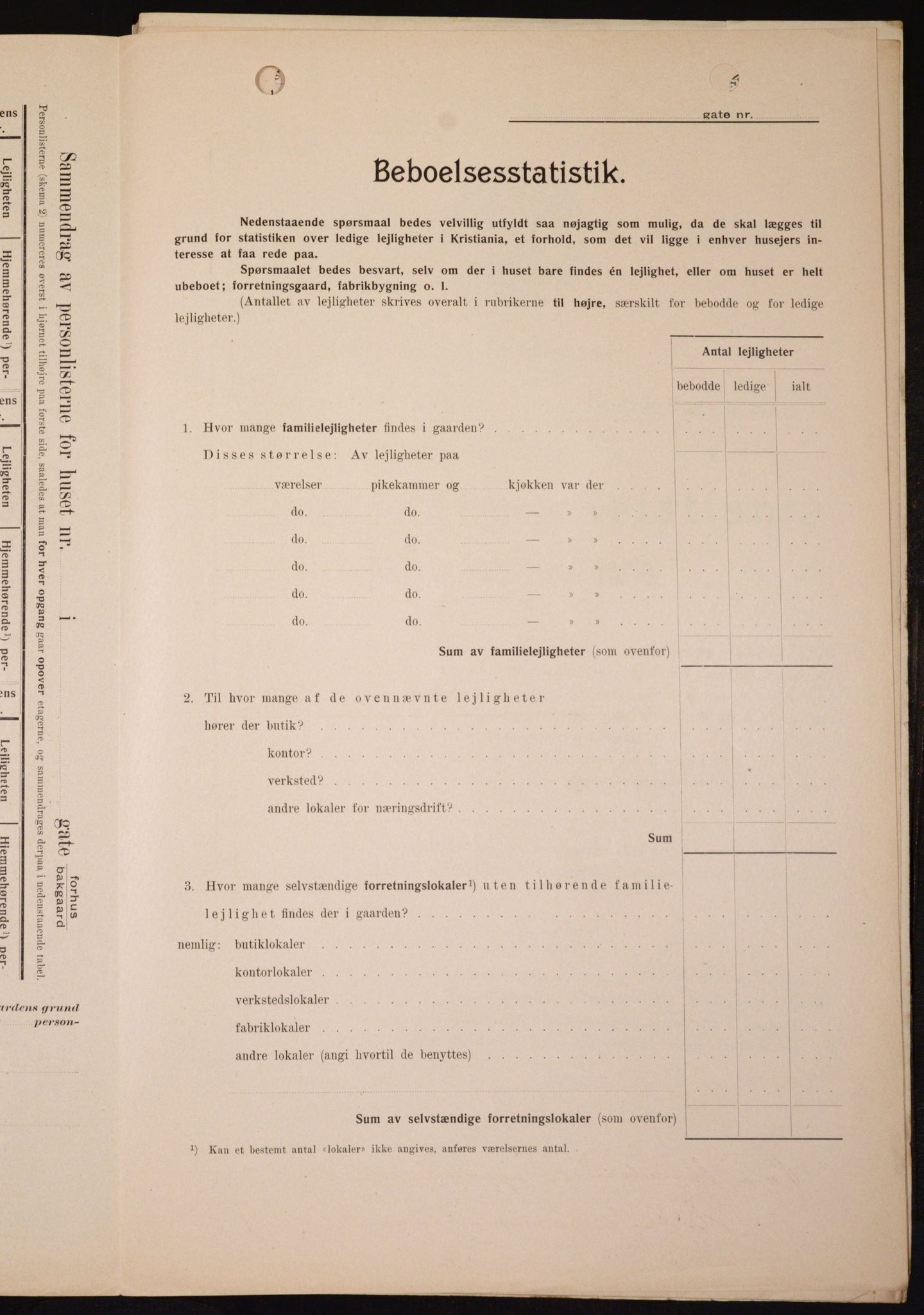 OBA, Kommunal folketelling 1.2.1909 for Kristiania kjøpstad, 1909, s. 66981