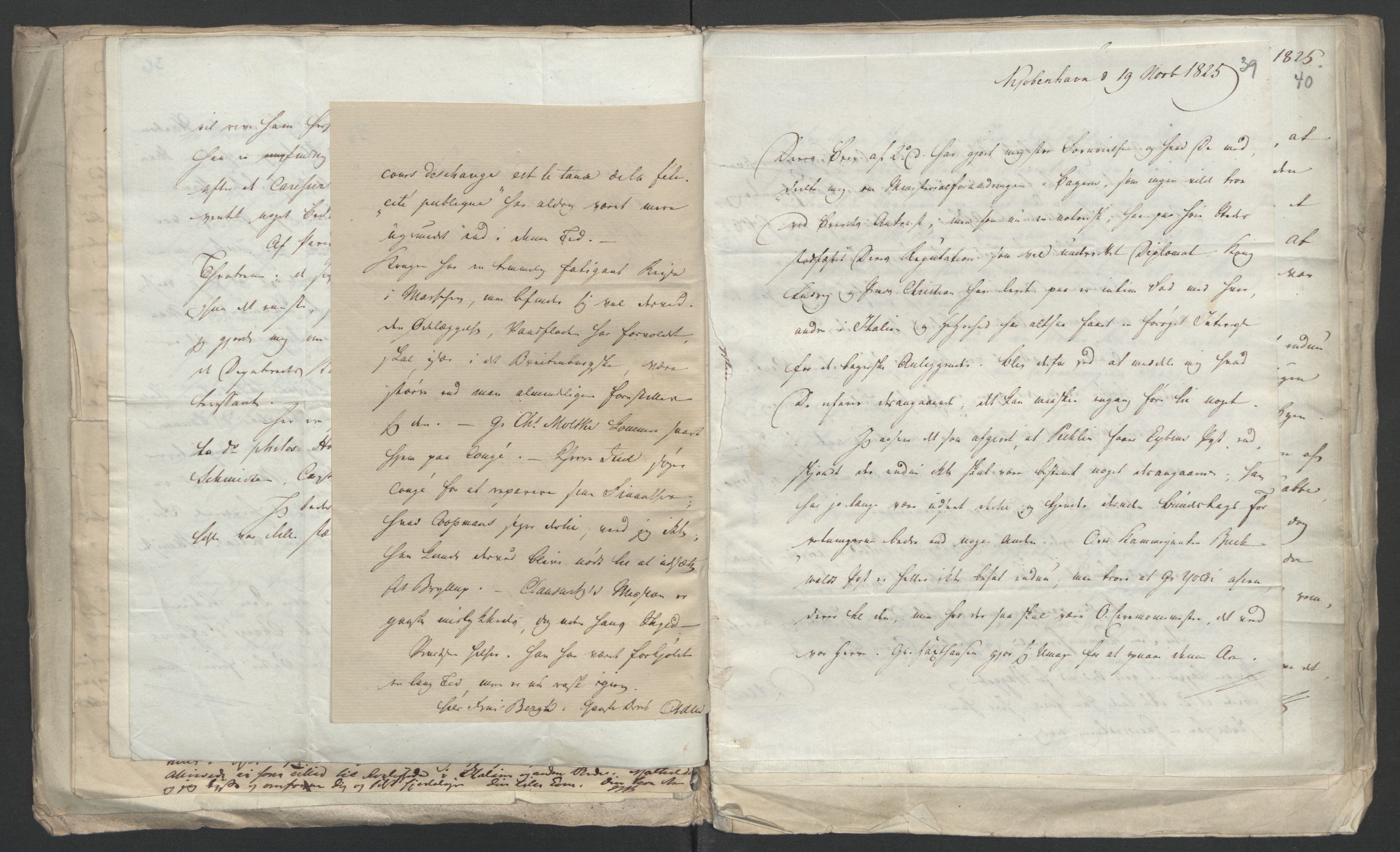Faye, Andreas, AV/RA-PA-0015/F/Fh/L0026/0005: -- / Breve fra Irgens-Berghs til hans svoger A. Holstein og fra J. G. Adler til Irgens-Bergh 1816-27, s. 43