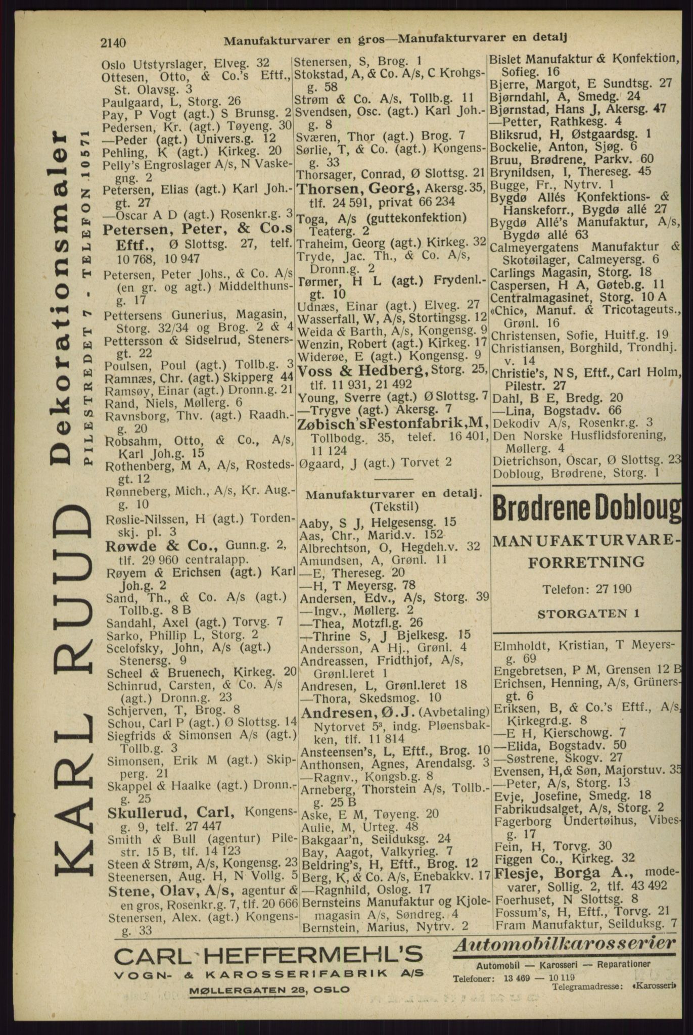 Kristiania/Oslo adressebok, PUBL/-, 1929, s. 2140