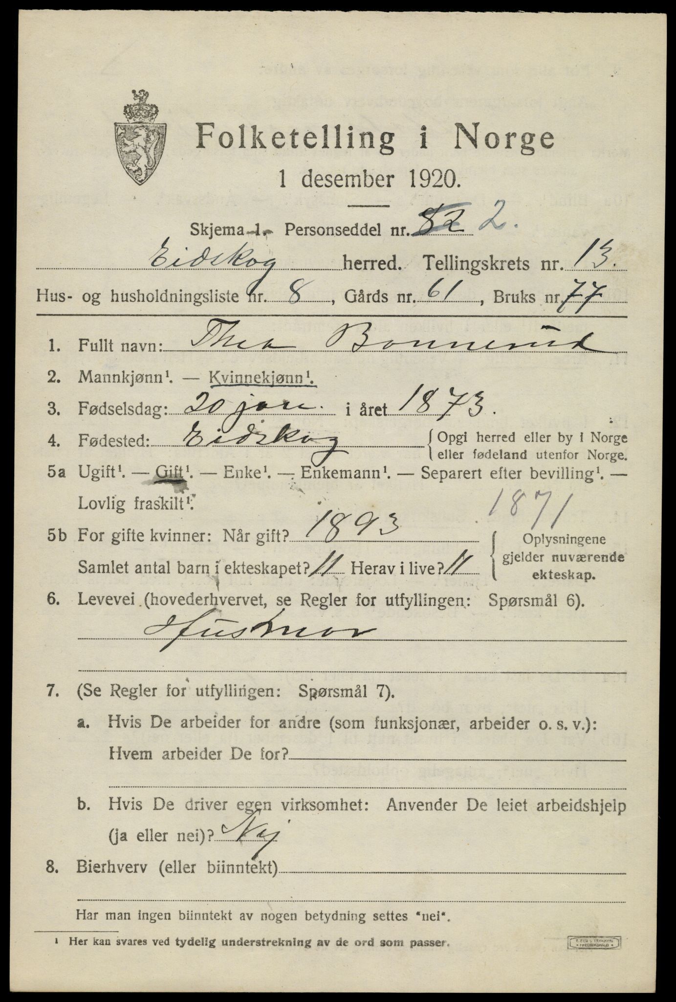 SAH, Folketelling 1920 for 0420 Eidskog herred, 1920, s. 12233