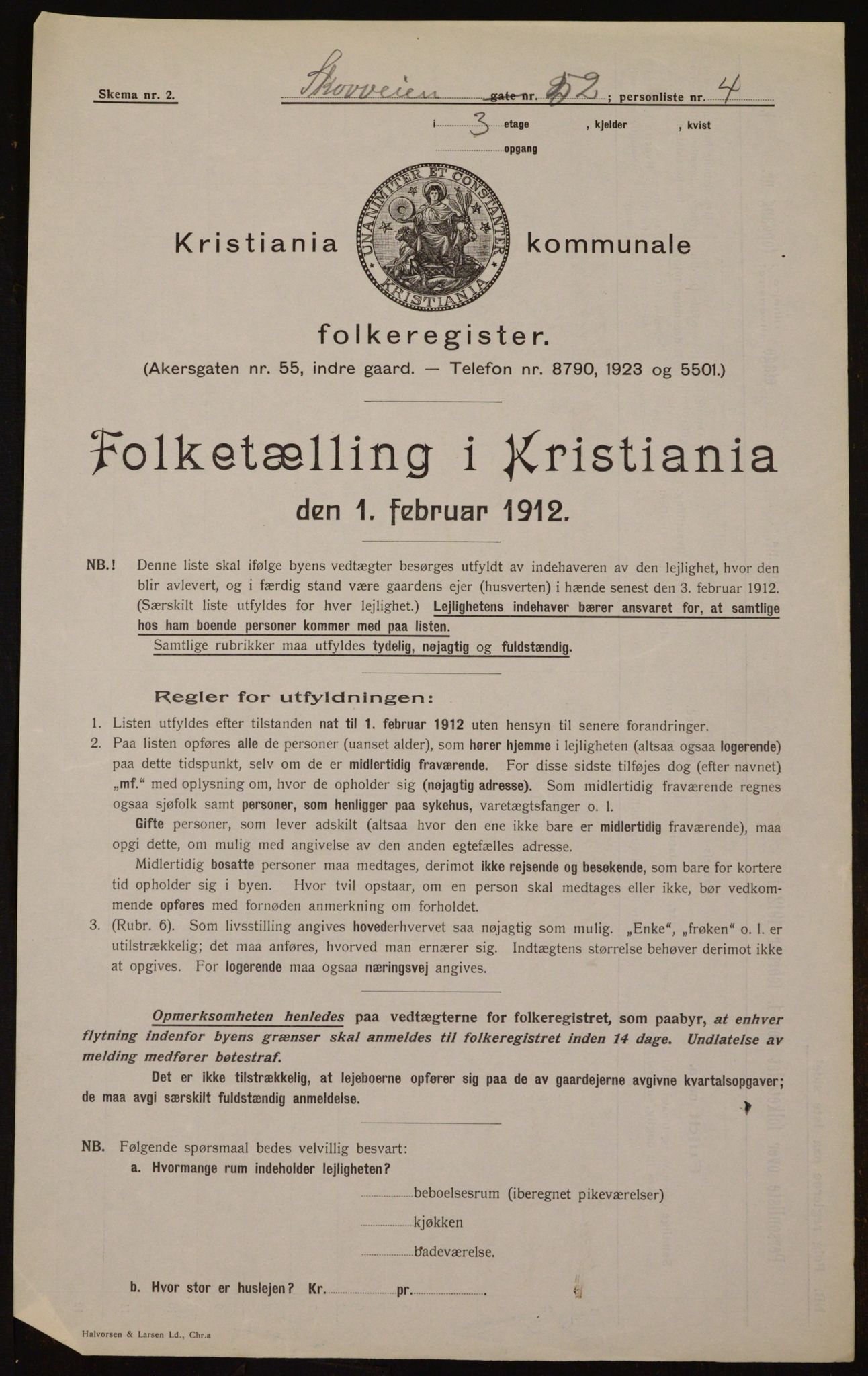 OBA, Kommunal folketelling 1.2.1912 for Kristiania, 1912, s. 97205