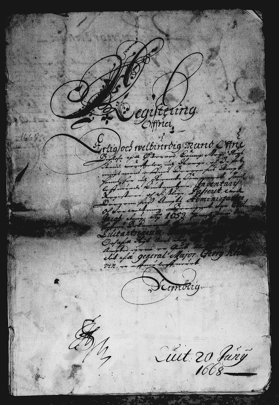 Rentekammeret inntil 1814, Reviderte regnskaper, Stiftamtstueregnskaper, Bergen stiftamt, RA/EA-6043/R/Rc/L0019: Bergen stiftamt, 1665-1666