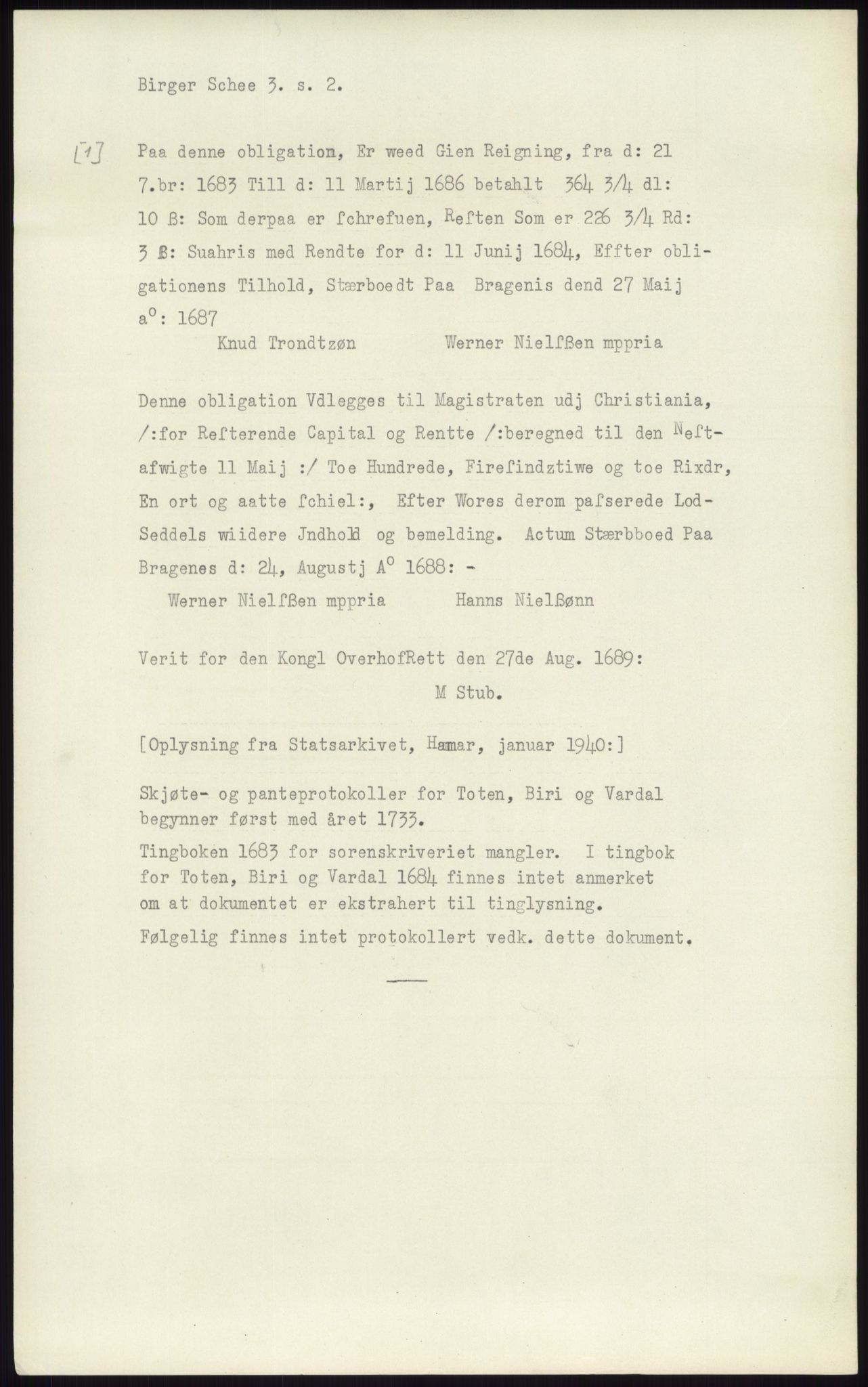 Samlinger til kildeutgivelse, Diplomavskriftsamlingen, AV/RA-EA-4053/H/Ha, s. 3448